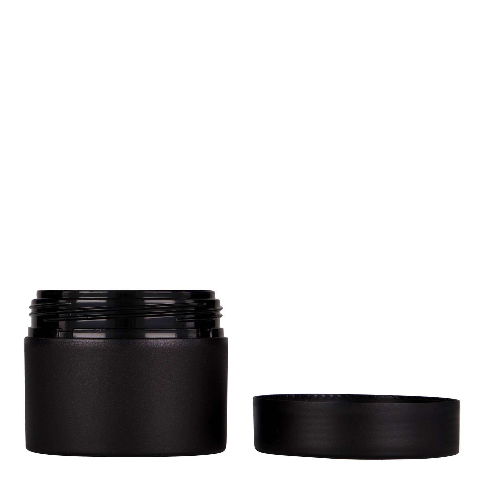 100 ml Kunststoffdose „Antonella“, PP, schwarz, Mündung: Schraubverschluss