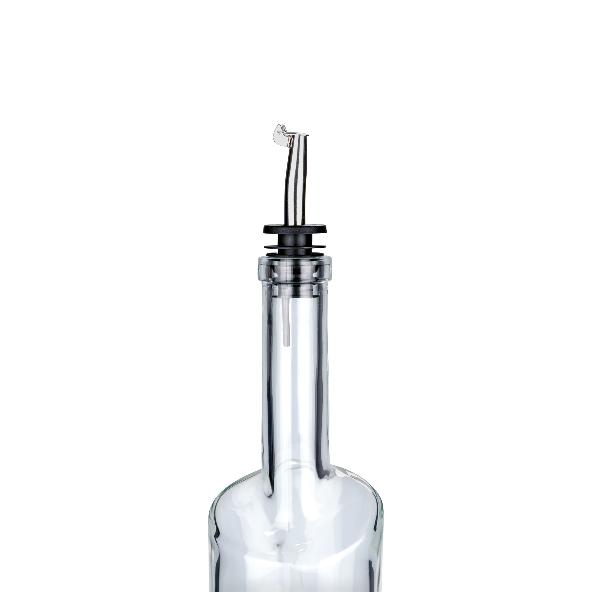 Ausgießer Inox mit Metallklappe, Edelstahl, silber