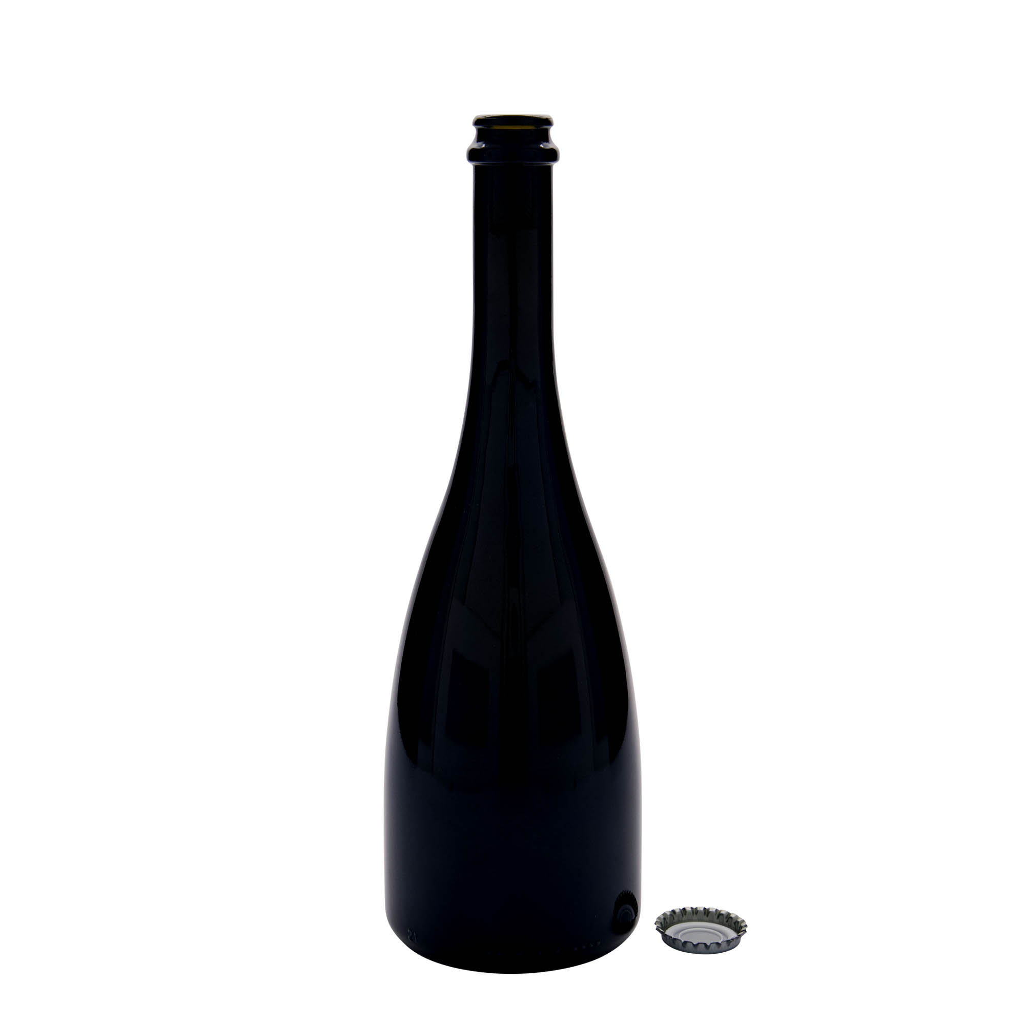 750 ml Bier-/Sektflasche 'Tosca', Glas, antikgrün, Mündung: Kronkorken 750 ml Bier-/Sektflasche 'Tosca', Glas, antikgrün, Mündung: Kronkorken