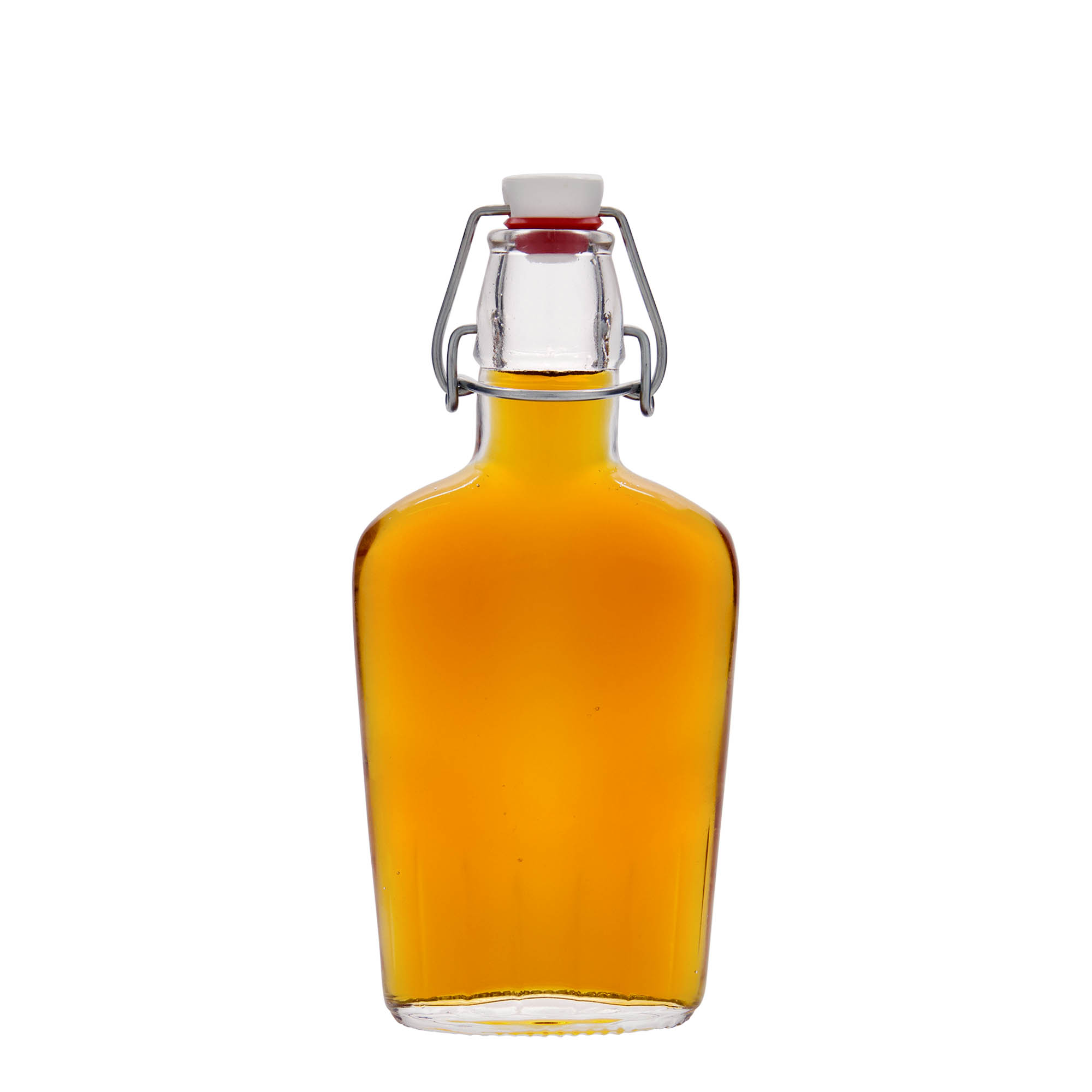 250 ml Glasflasche 'Fiaschetta', oval, Mündung: Bügelverschluss 250 ml Glasflasche 'Fiaschetta', oval, Mündung: Bügelverschluss