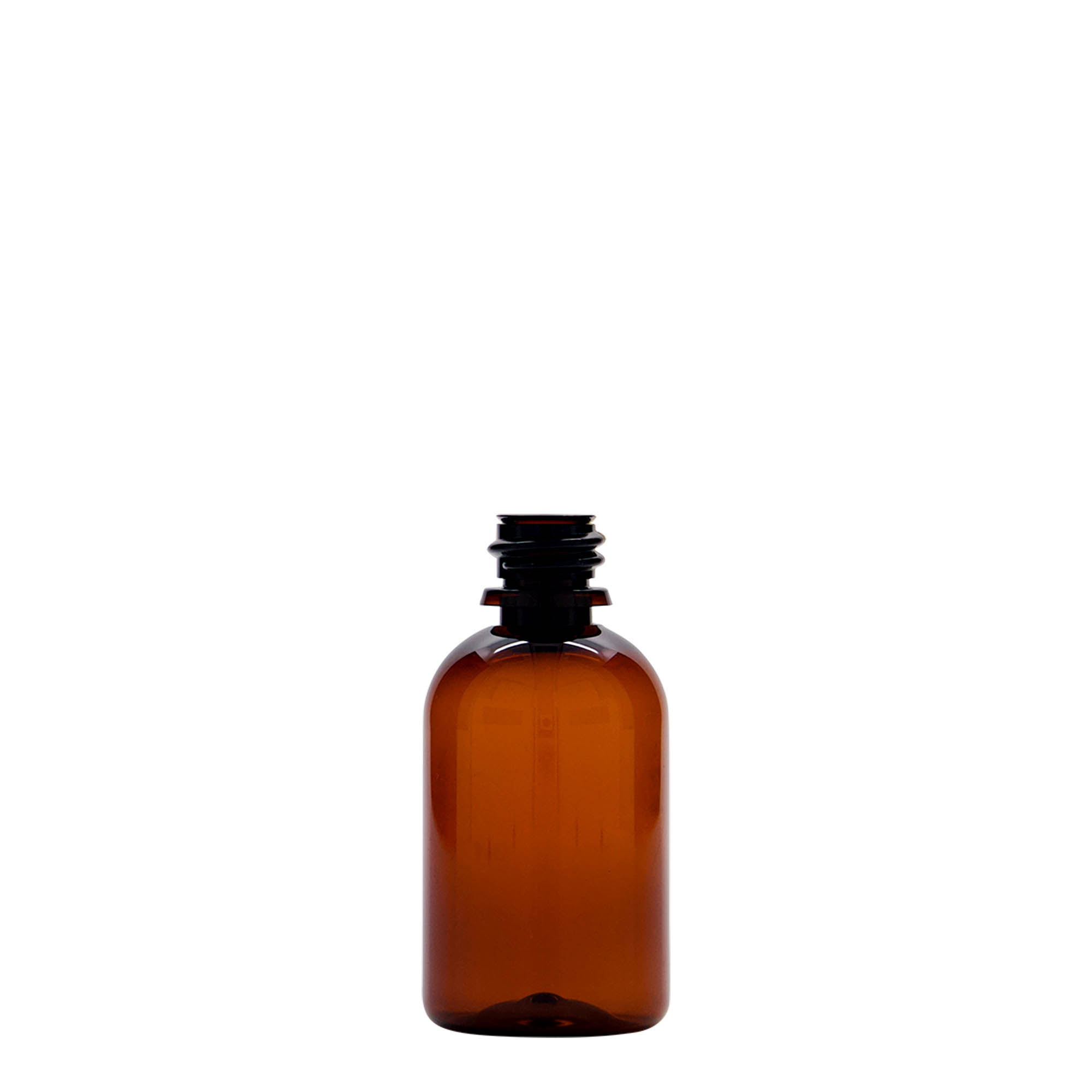 50 ml PET-Medizinflasche „Easy Living“, braun, Kunststoff, Mündung: DIN 18