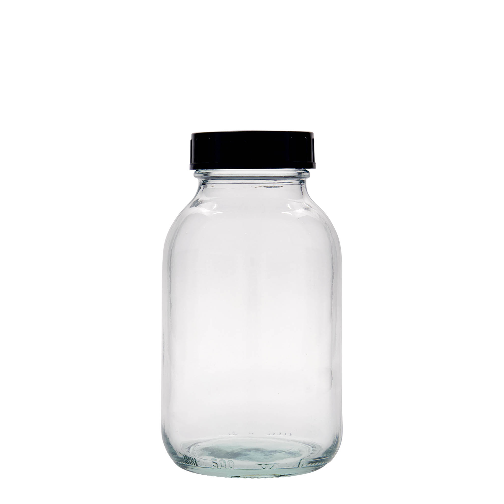 500 ml Weithalsglas, Mündung: DIN 55 500 ml Weithalsglas, Mündung: DIN 55