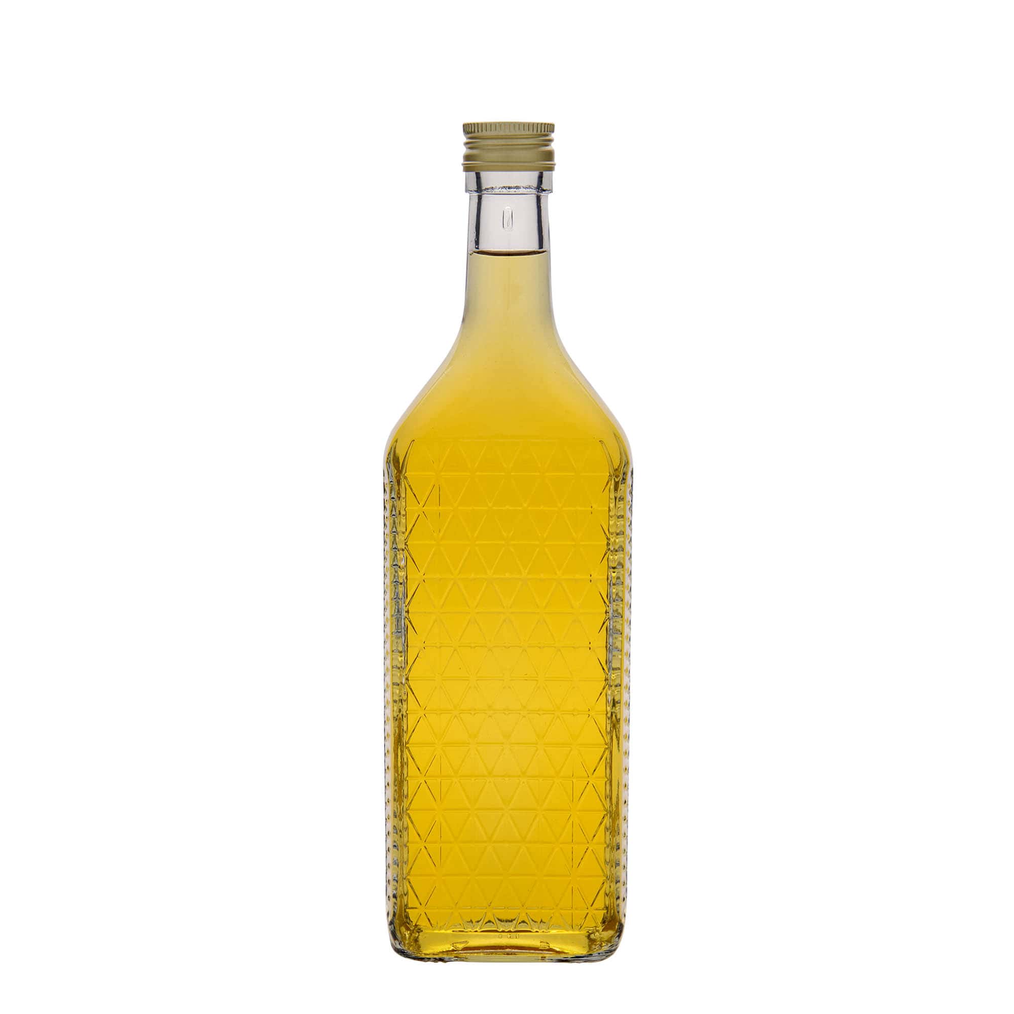 700 ml Glasflasche „Caruso“, rechteckig, Mündung: PP 31,5