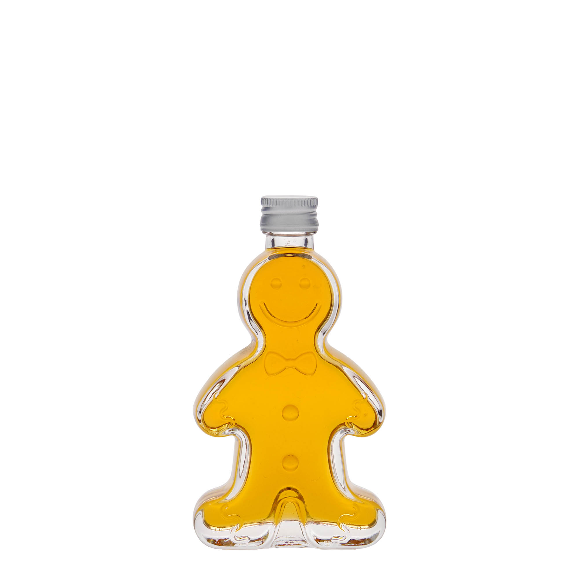 50 ml Glasflasche 'Lebkuchenmann', Mündung: PP 18 50 ml Glasflasche 'Lebkuchenmann', Mündung: PP 18