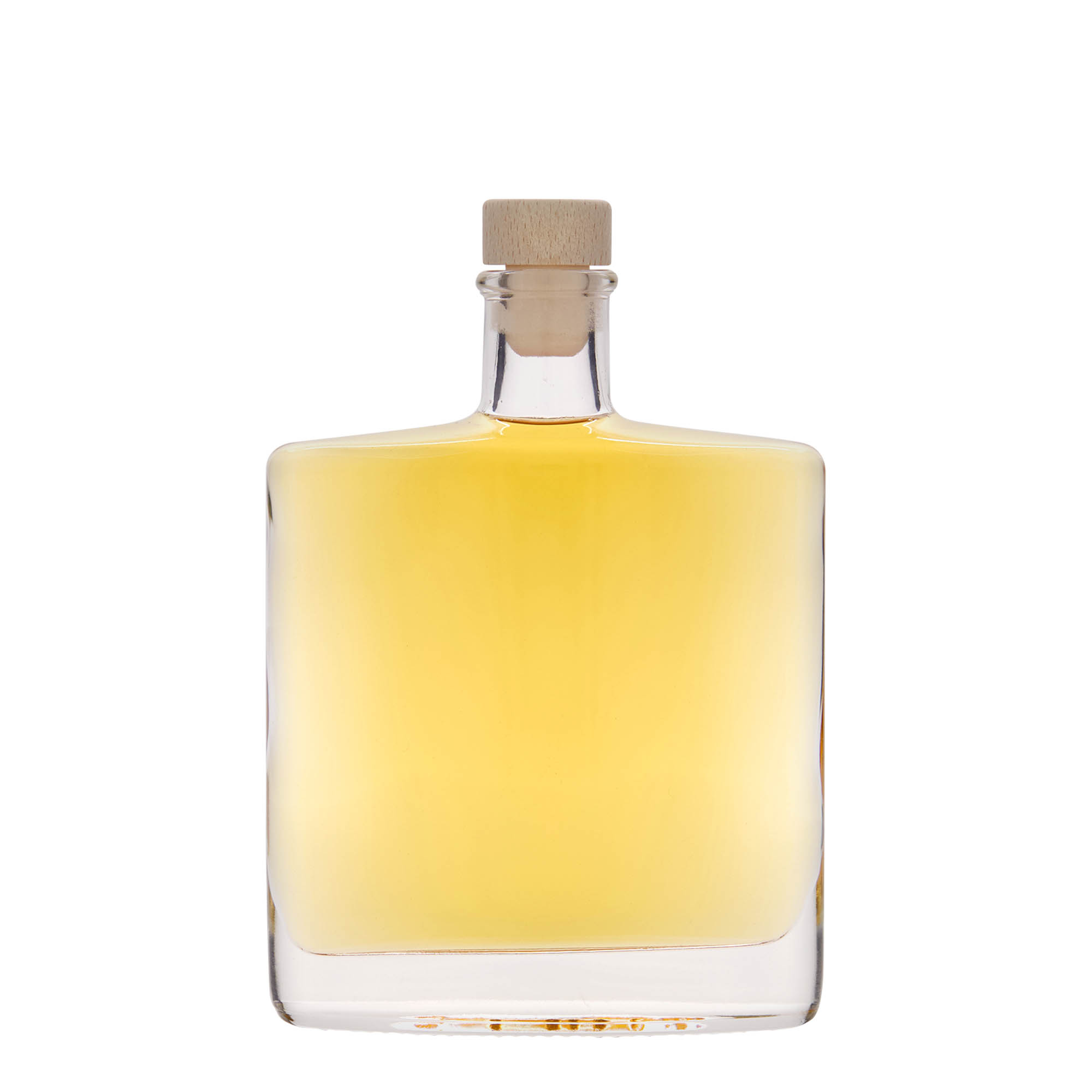 350 ml Glasflasche 'Zorbas', oval, Mündung: Kork