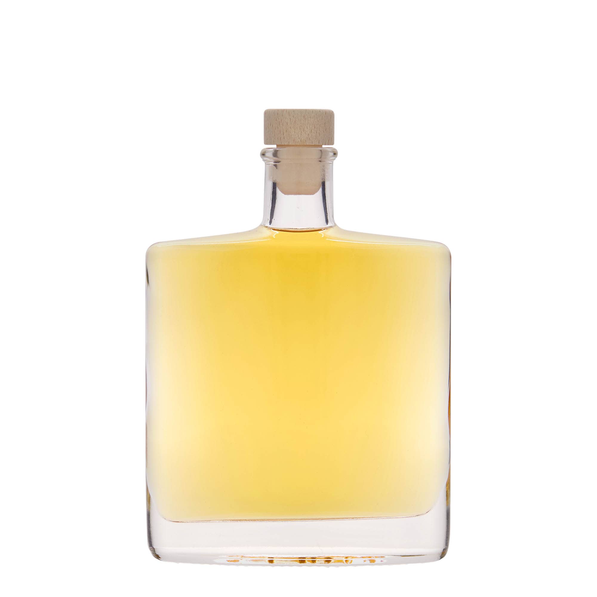 350 ml Glasflasche 'Zorbas', oval, Mündung: Kork