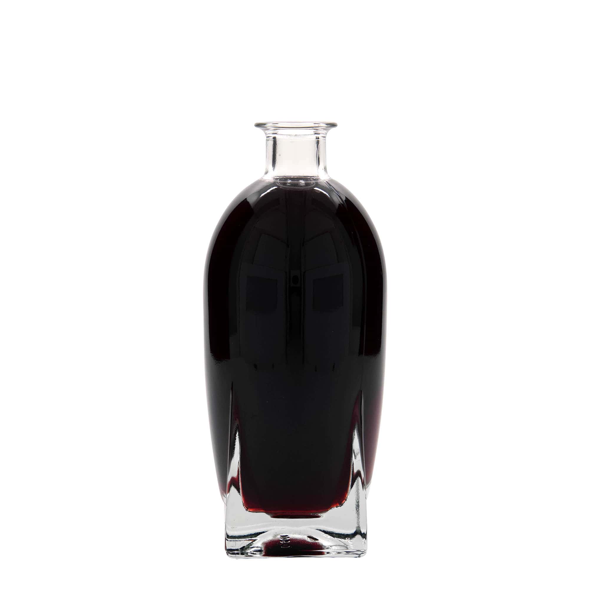 500 ml Glasflasche „Zino“, quadratisch, Mündung: Kork
