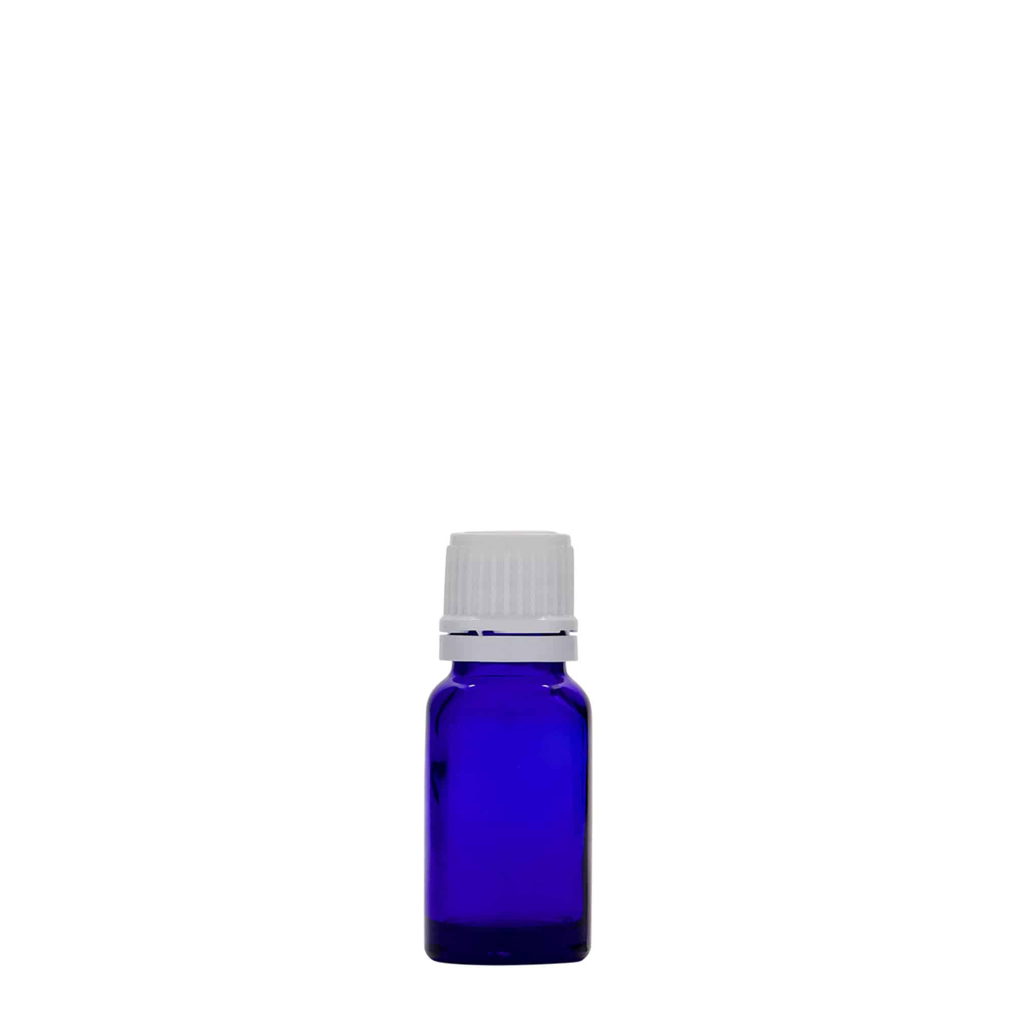10 ml Medizinflasche, Glas, royalblau, Mündung: DIN 18