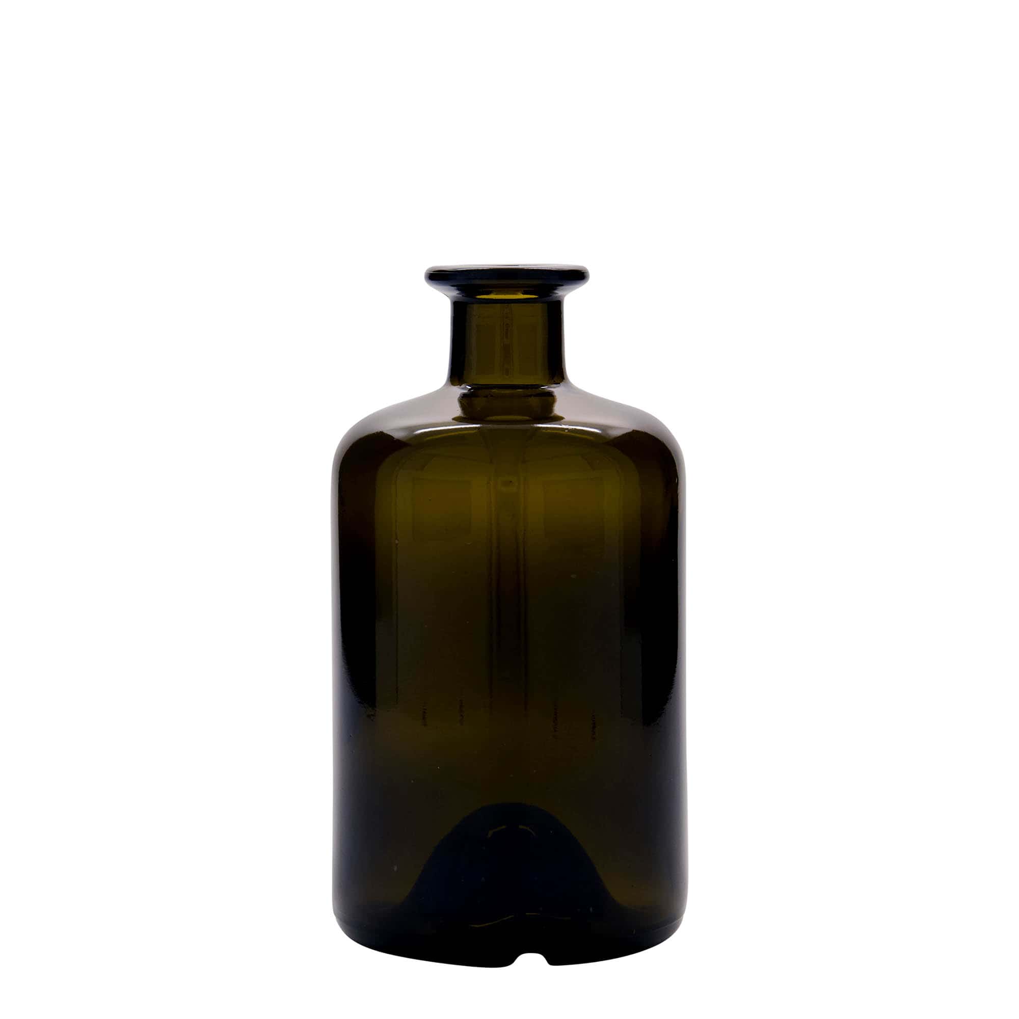 500 ml Glasflasche Apotheker, antikgrün, Mündung: Kork 500 ml Glasflasche Apotheker, antikgrün, Mündung: Kork