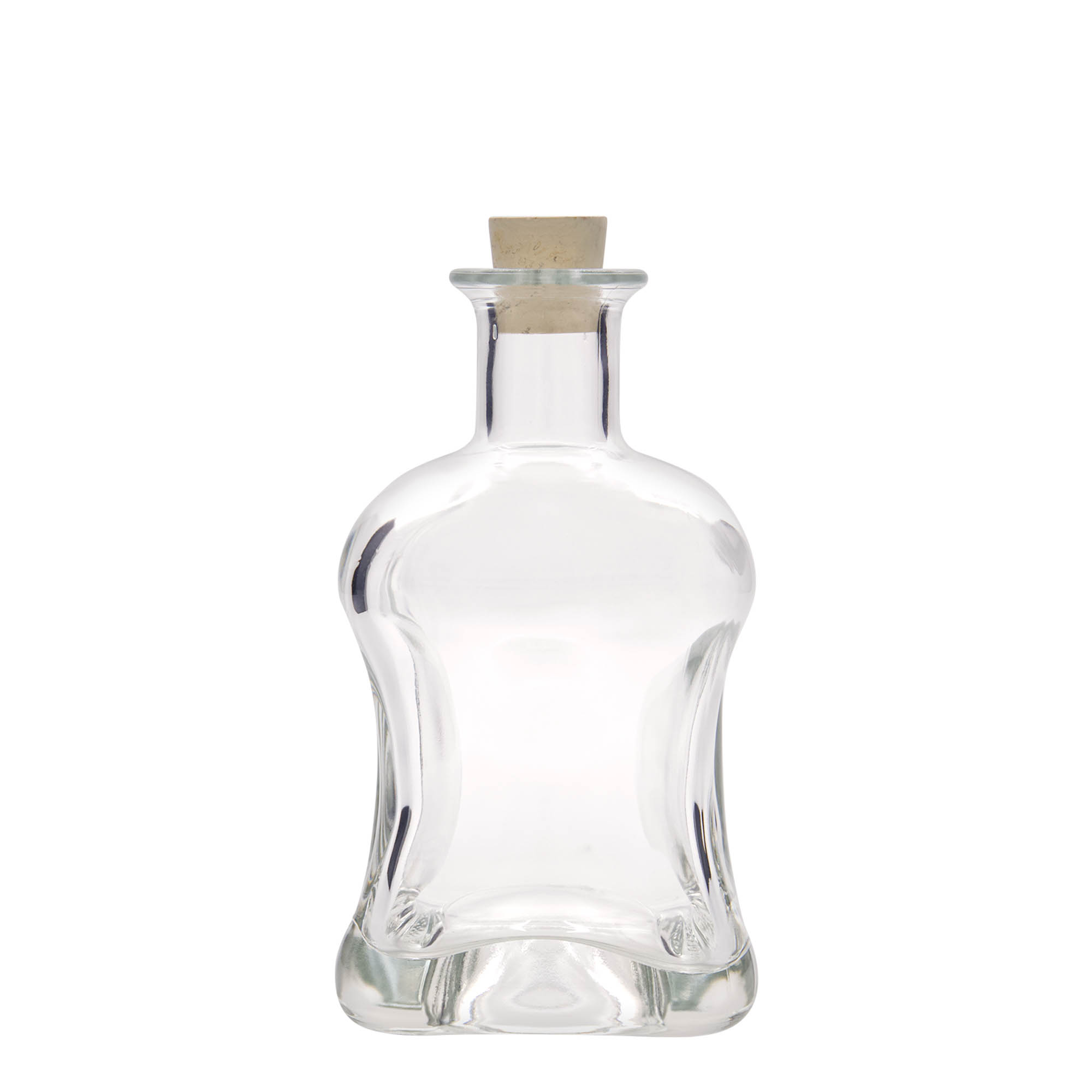 500 ml Glasflasche 'Dublin', quadratisch, Mündung: Kork 500 ml Glasflasche 'Dublin', quadratisch, Mündung: Kork