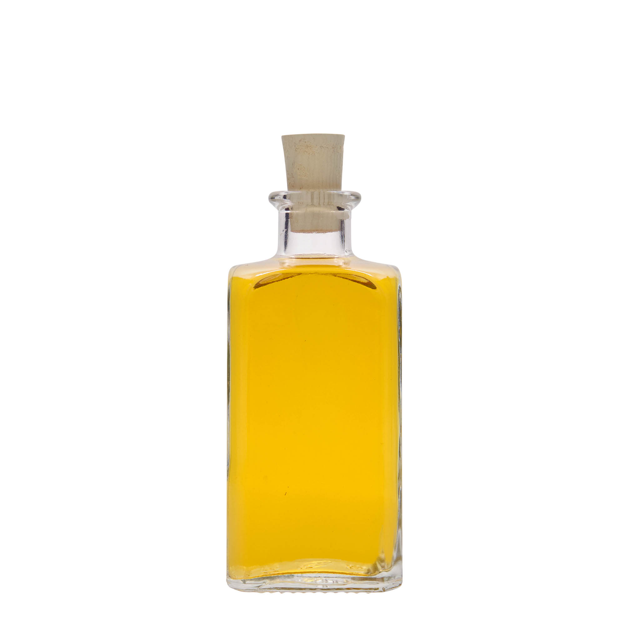 250 ml Glasflasche Apotheker Carré, quadratisch, Mündung: Kork