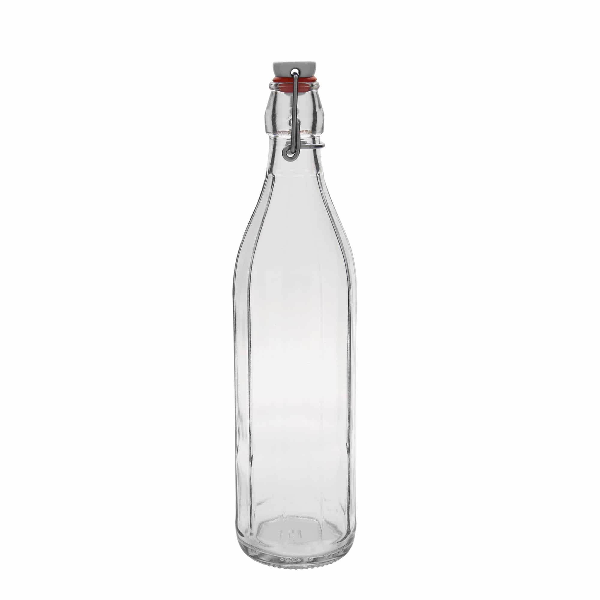 750 ml Glasflasche 'Bravo', zehneckig, Mündung: Bügelverschluss 750 ml Glasflasche 'Bravo', zehneckig, Mündung: Bügelverschluss