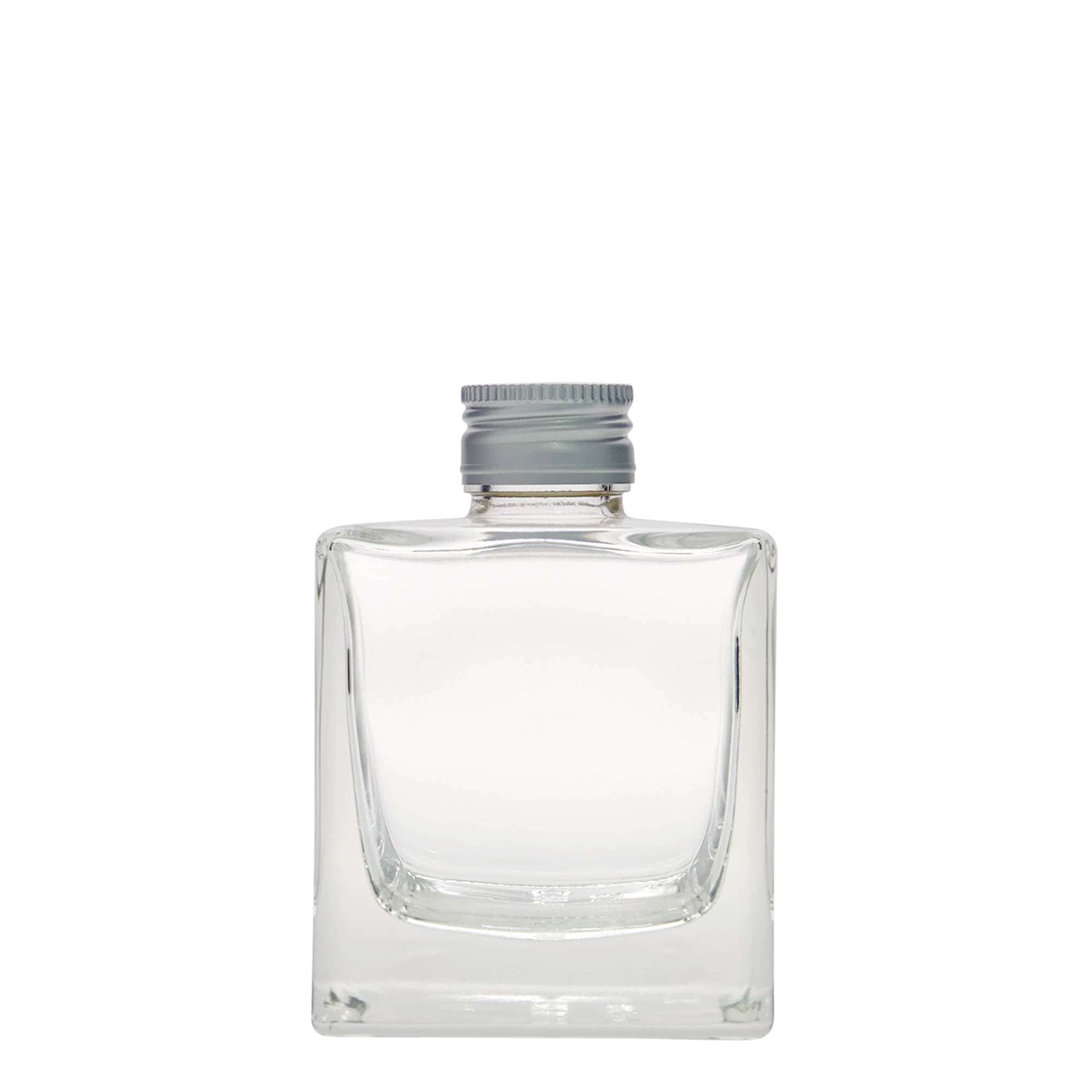200 ml Glasflasche „Cube“, quadratisch, Mündung: PP 28