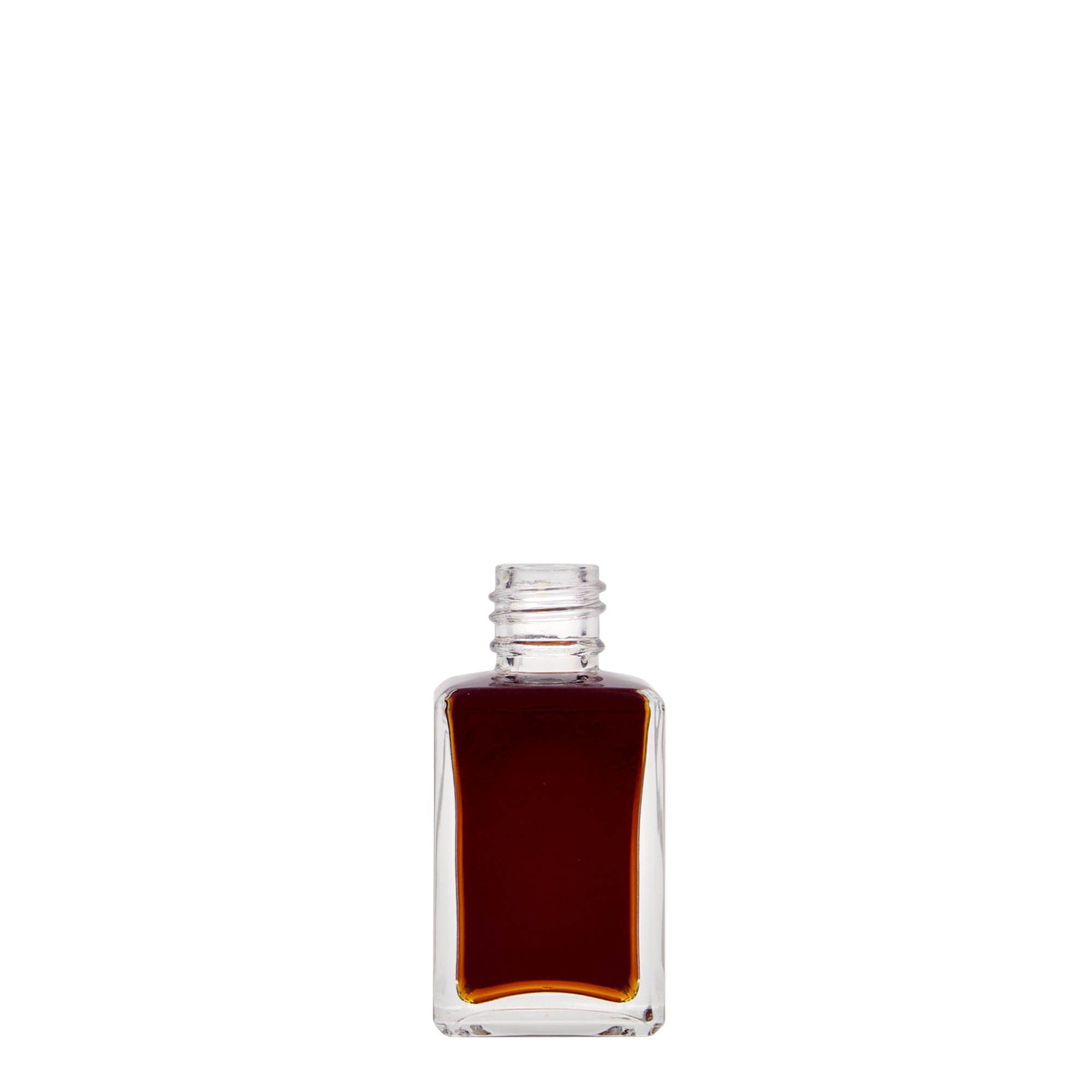 30 ml Glasflasche „Tamme“, quadratisch, Mündung: PP 18