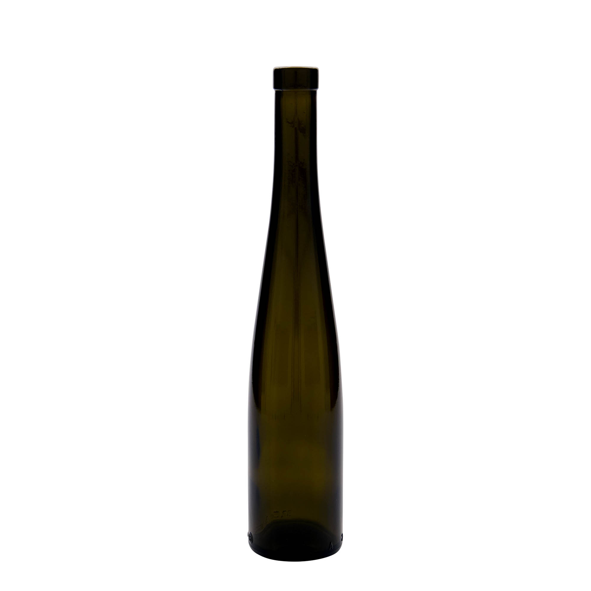 375 ml Glasflasche 'Weinschlegel', antikgrün, Mündung: Kork 375 ml Glasflasche 'Weinschlegel', antikgrün, Mündung: Kork