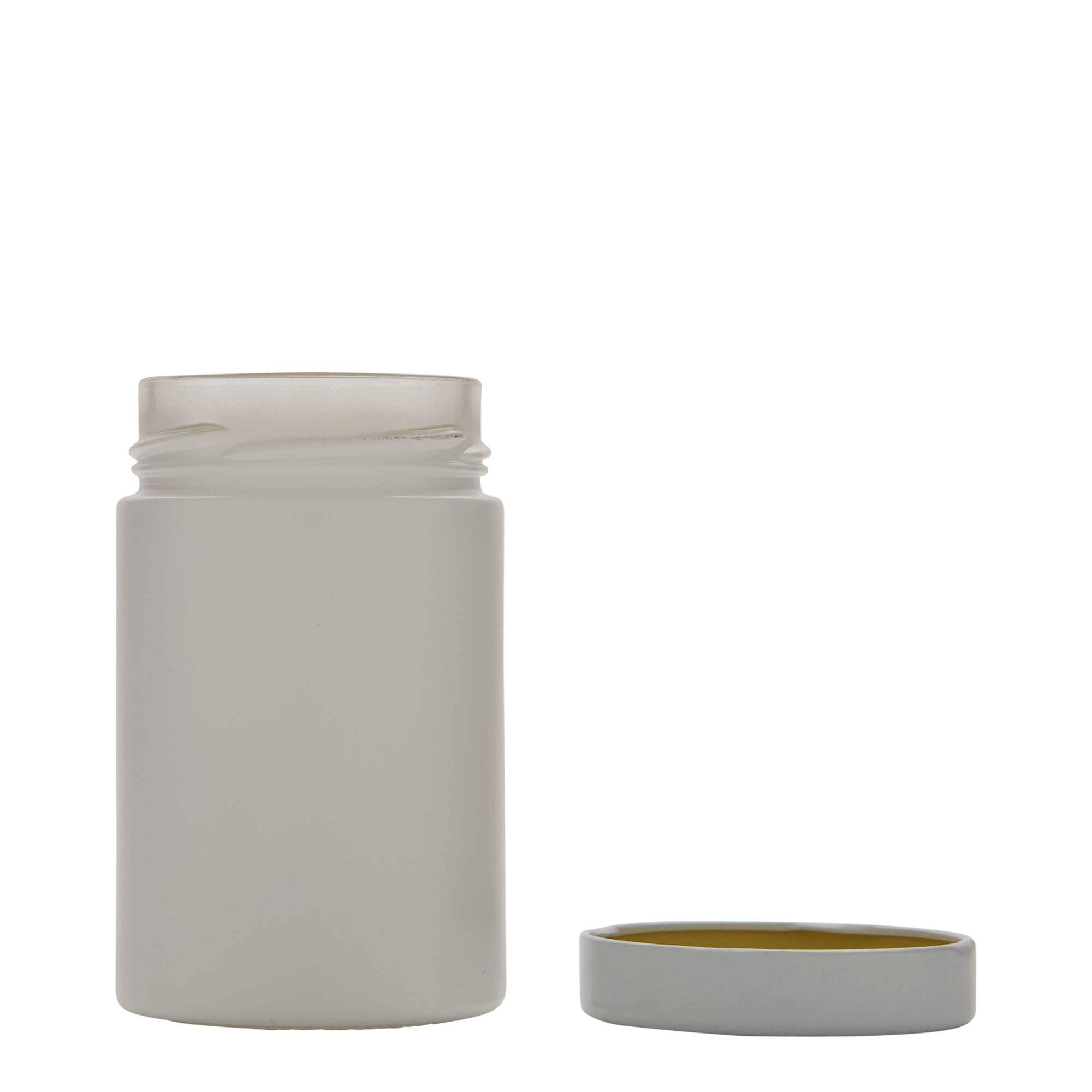 327 ml Rundglas 'Aurora', weiß, Mündung: Deep-Twist-Off (DTO 66)