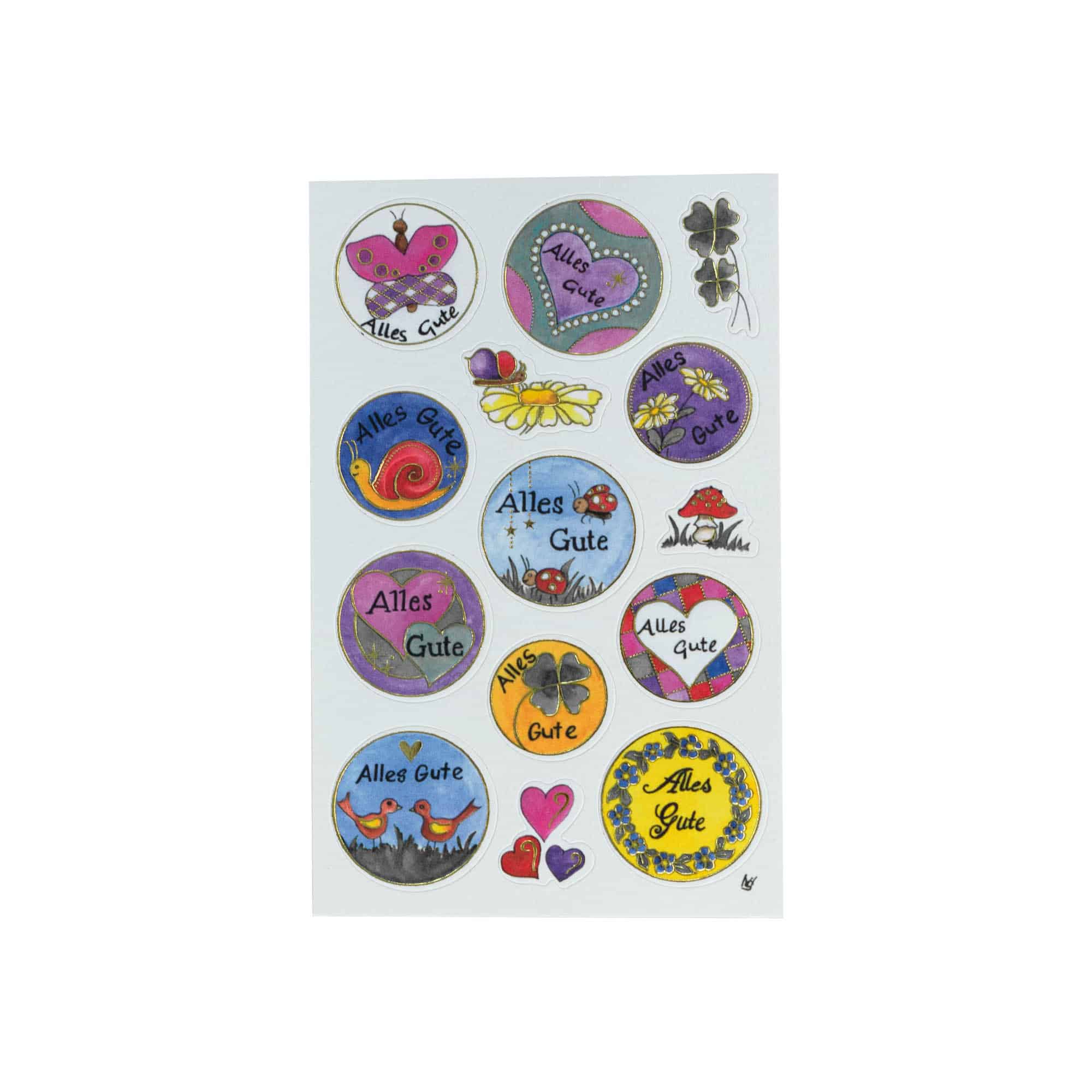 Zweckform Sticker 'Alles Gute', mehrfarbig