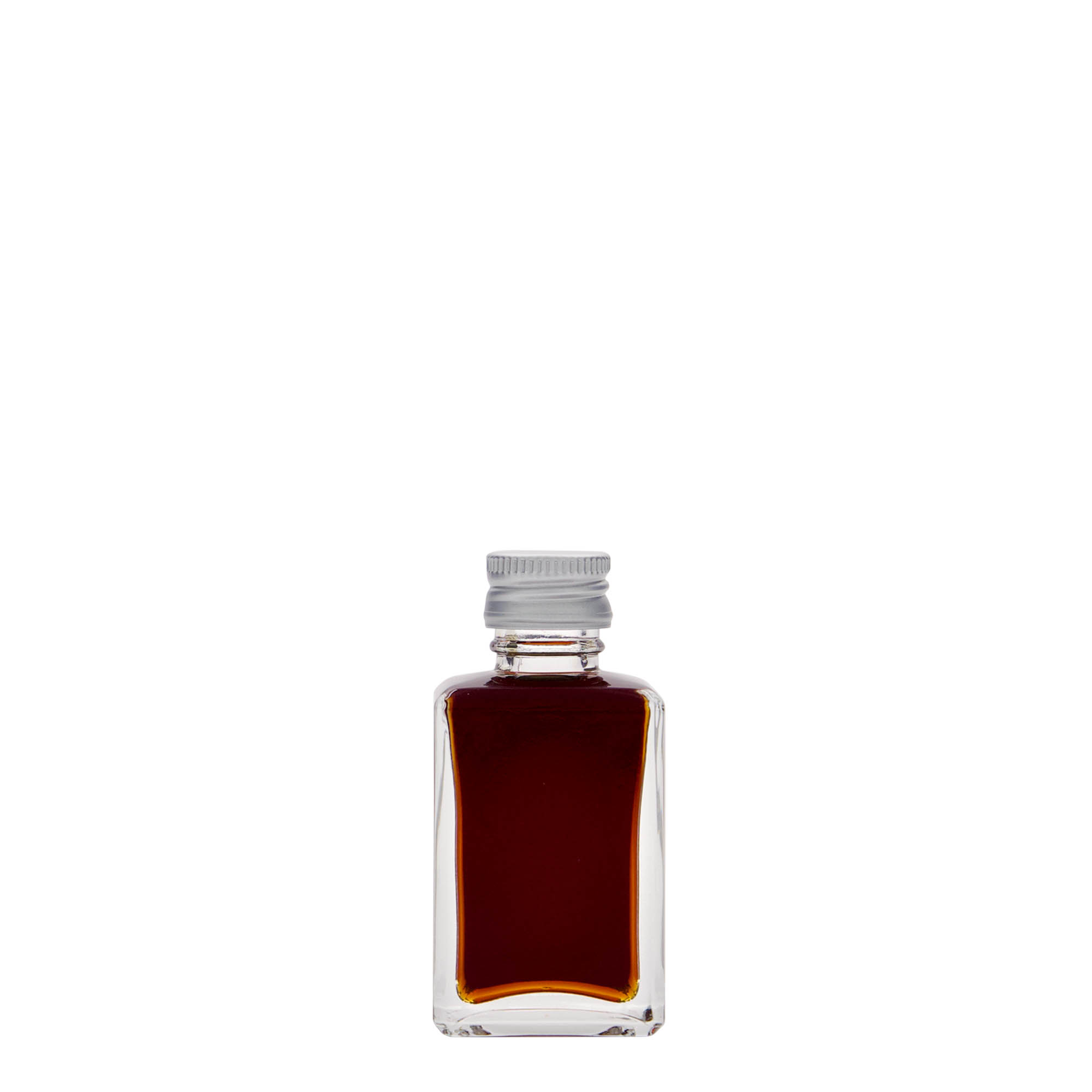 30 ml Glasflasche 'Tamme', quadratisch, Mündung: PP 18