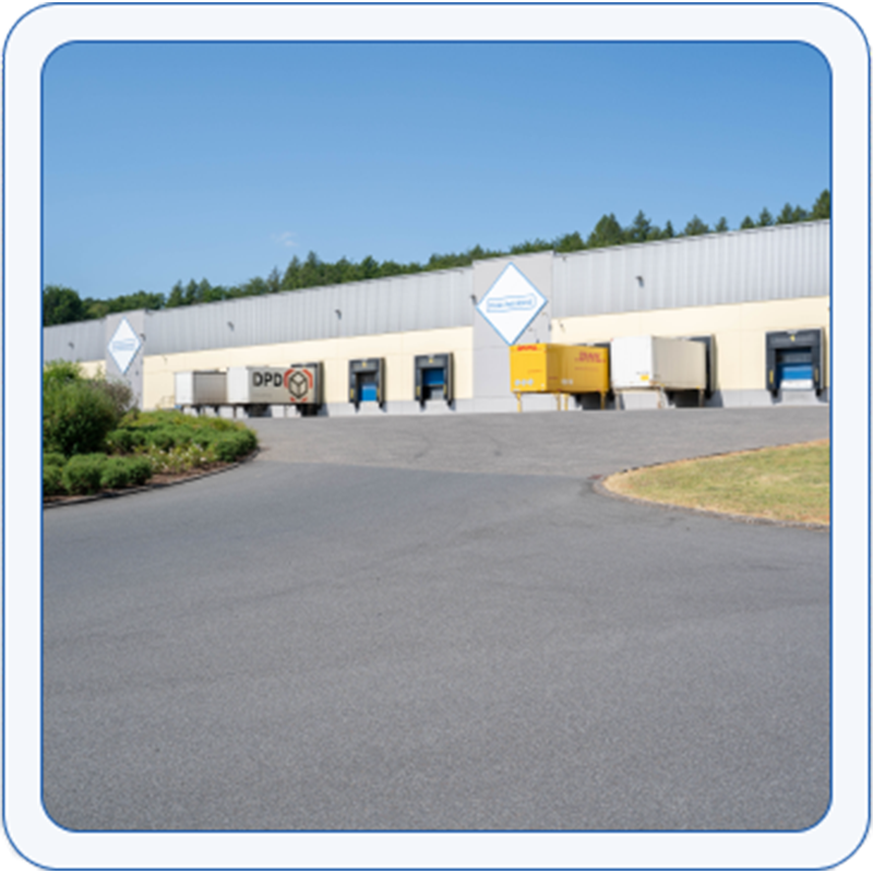 Ransbach Logistikzentrum Außenansicht des Logistikzentrums in Ransbach-Baumbach