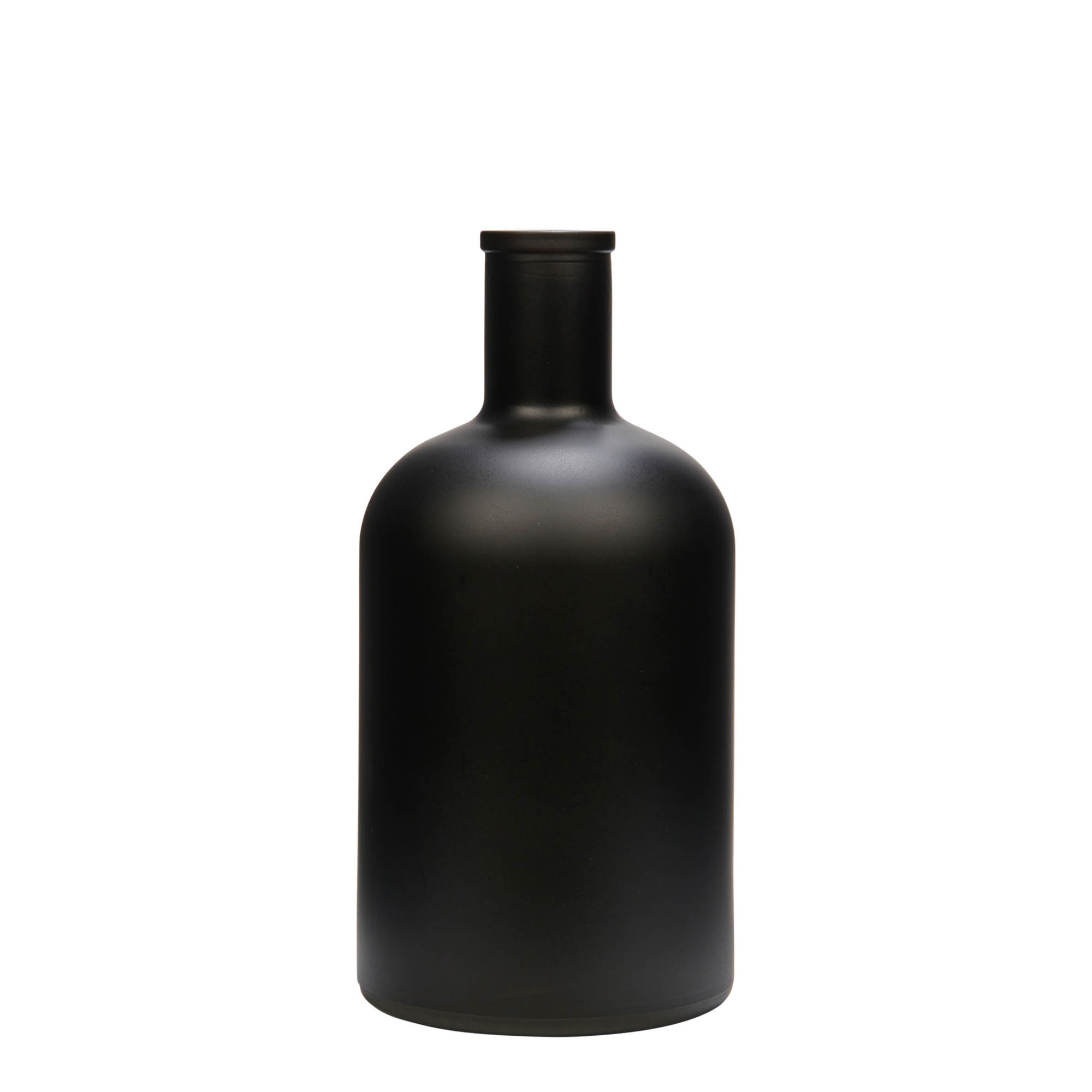 700 ml Glasflasche „Gerardino“, schwarz, Mündung: Kork