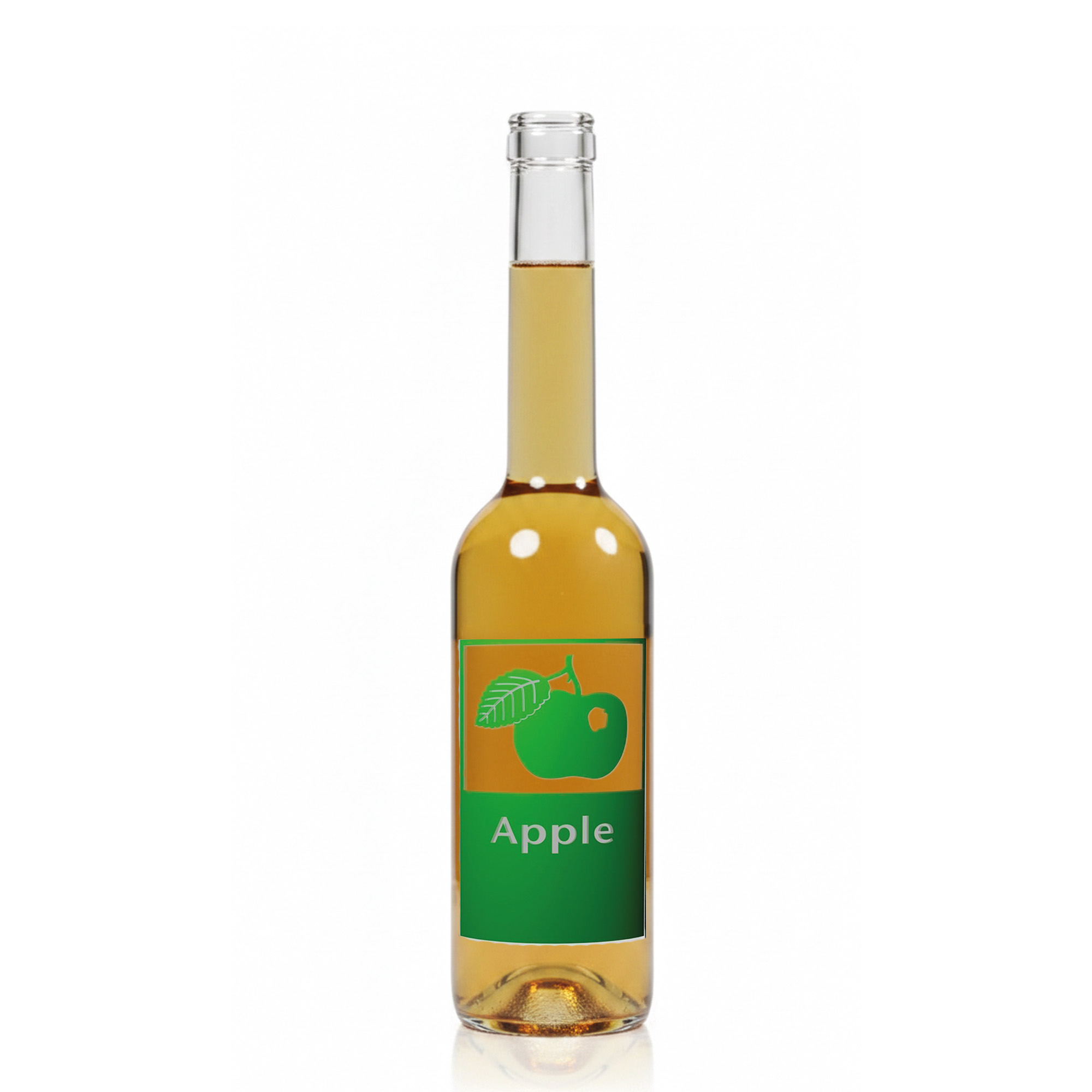 500 ml Glasflasche 'Opera', Motiv: Apple, Mündung: Kork