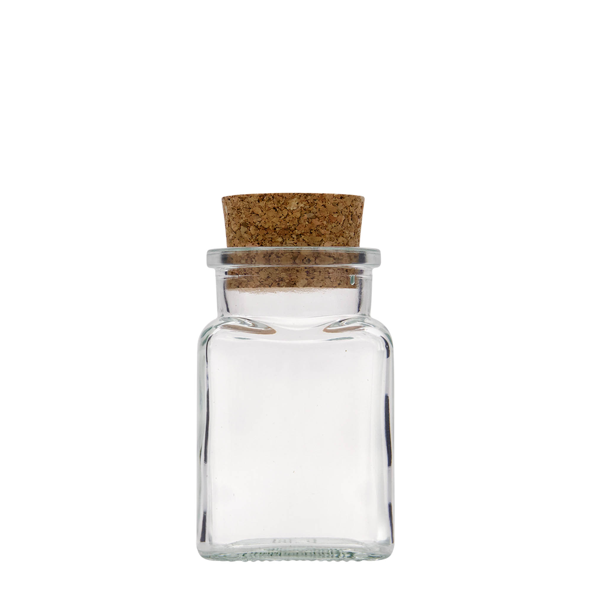 150 ml Korkenglas, quadratisch, Mündung: Kork