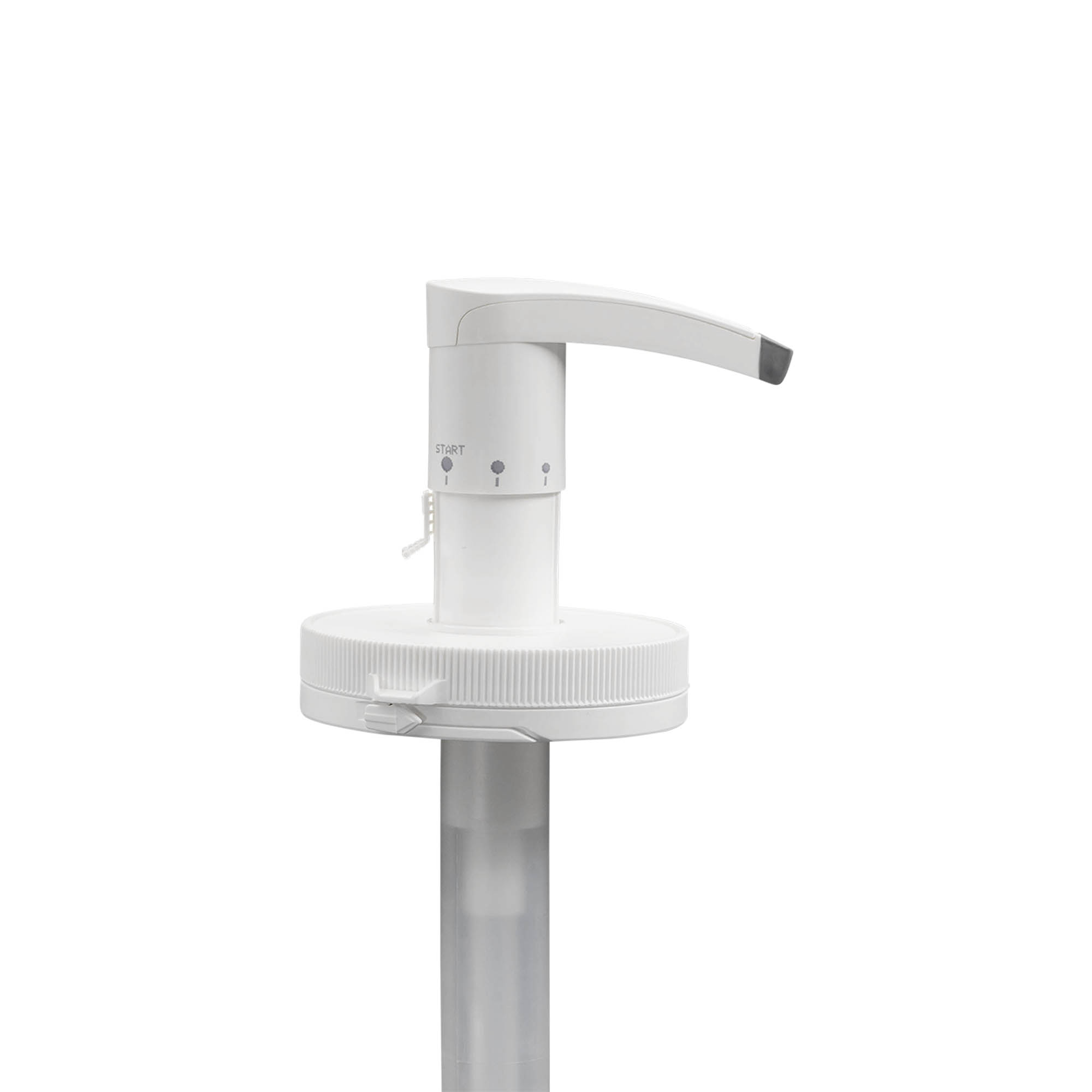 Dispenserpumpe für 655 ml 'Securibox', PE-Kunststoff, weiß, für Mündung: Schraubverschluss Dispenserpumpe für 655 ml 'Securibox', PE-Kunststoff, weiß, für Mündung: Schraubverschluss