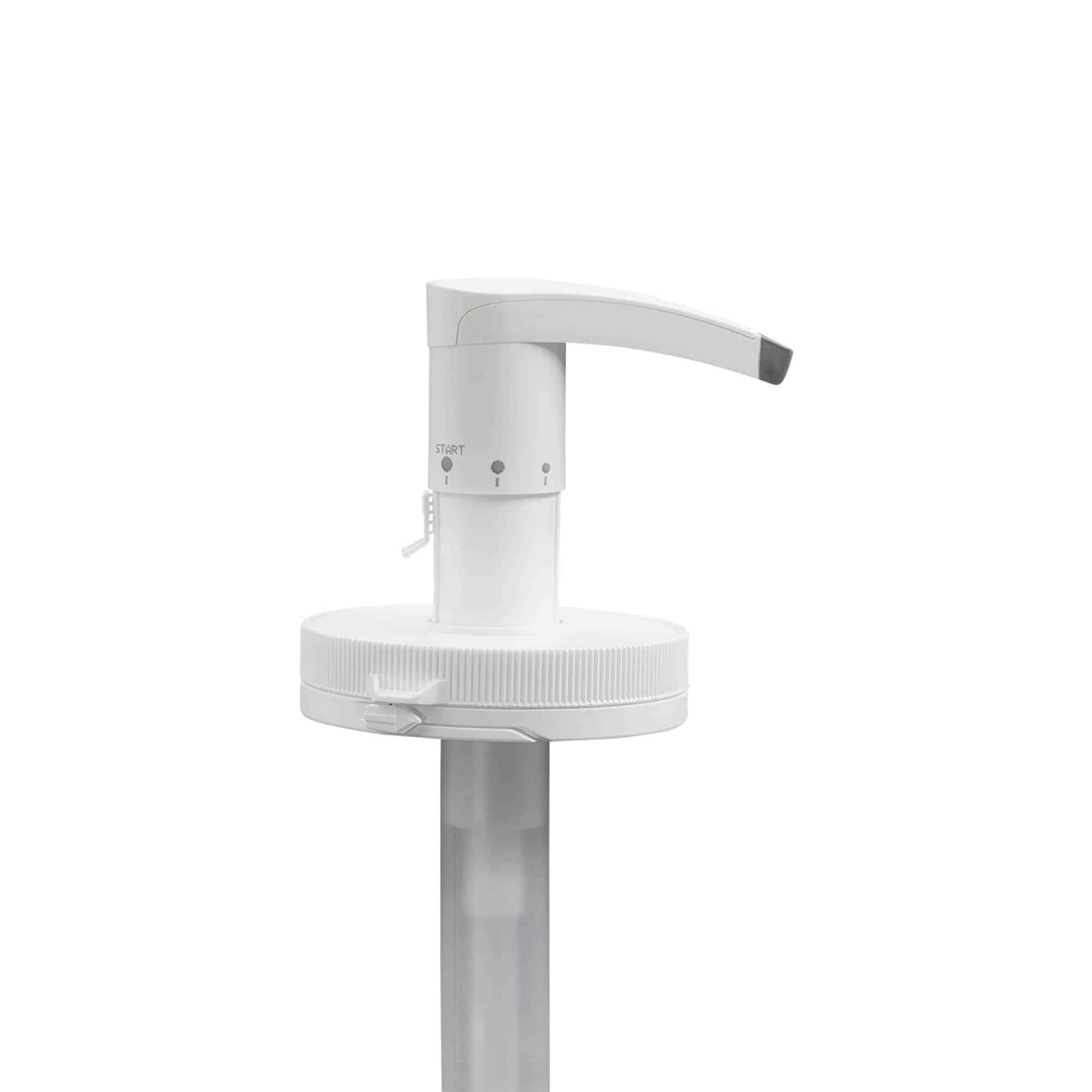 Dispenserpumpe für 655 ml 'Securibox', PE-Kunststoff, weiß, für Mündung: Schraubverschluss Dispenserpumpe für 655 ml 'Securibox', PE-Kunststoff, weiß, für Mündung: Schraubverschluss