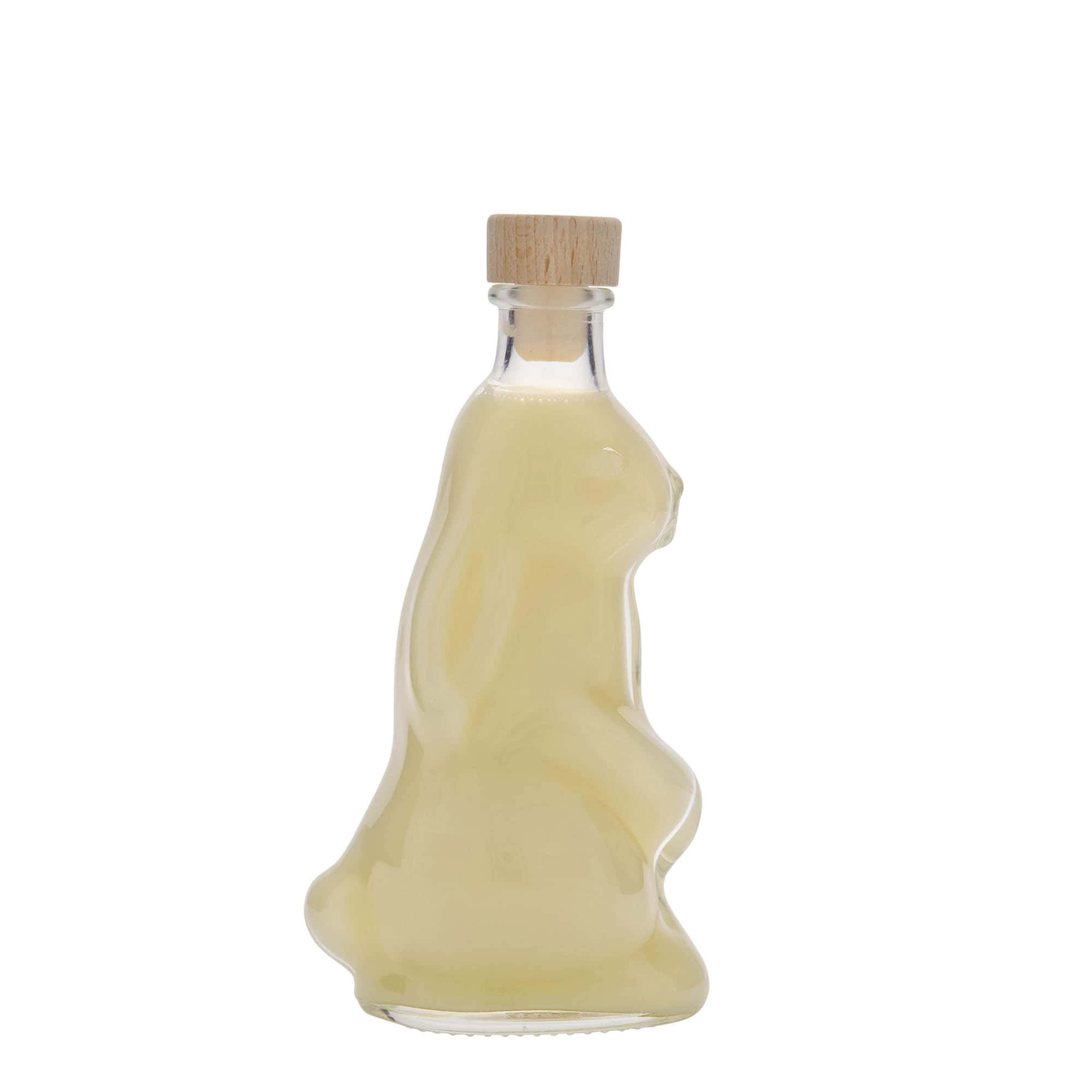 200 ml Glasflasche 'Hase', Mündung: Kork