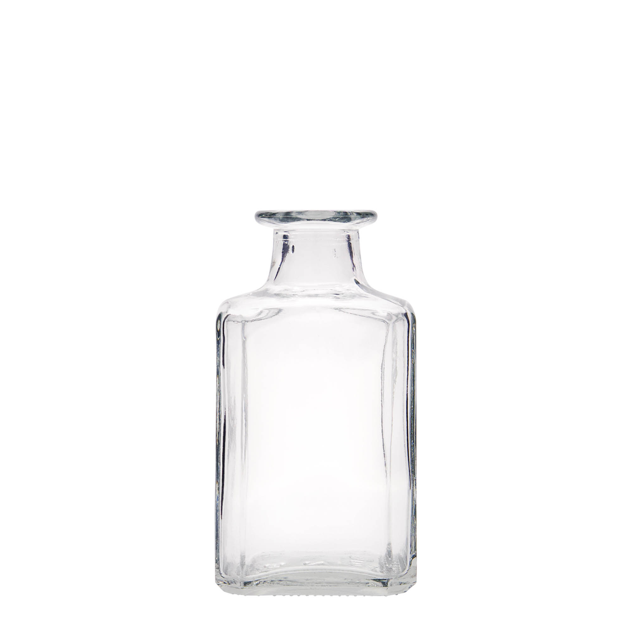 250 ml Glasflasche 'Torben', quadratisch, Mündung: Kork