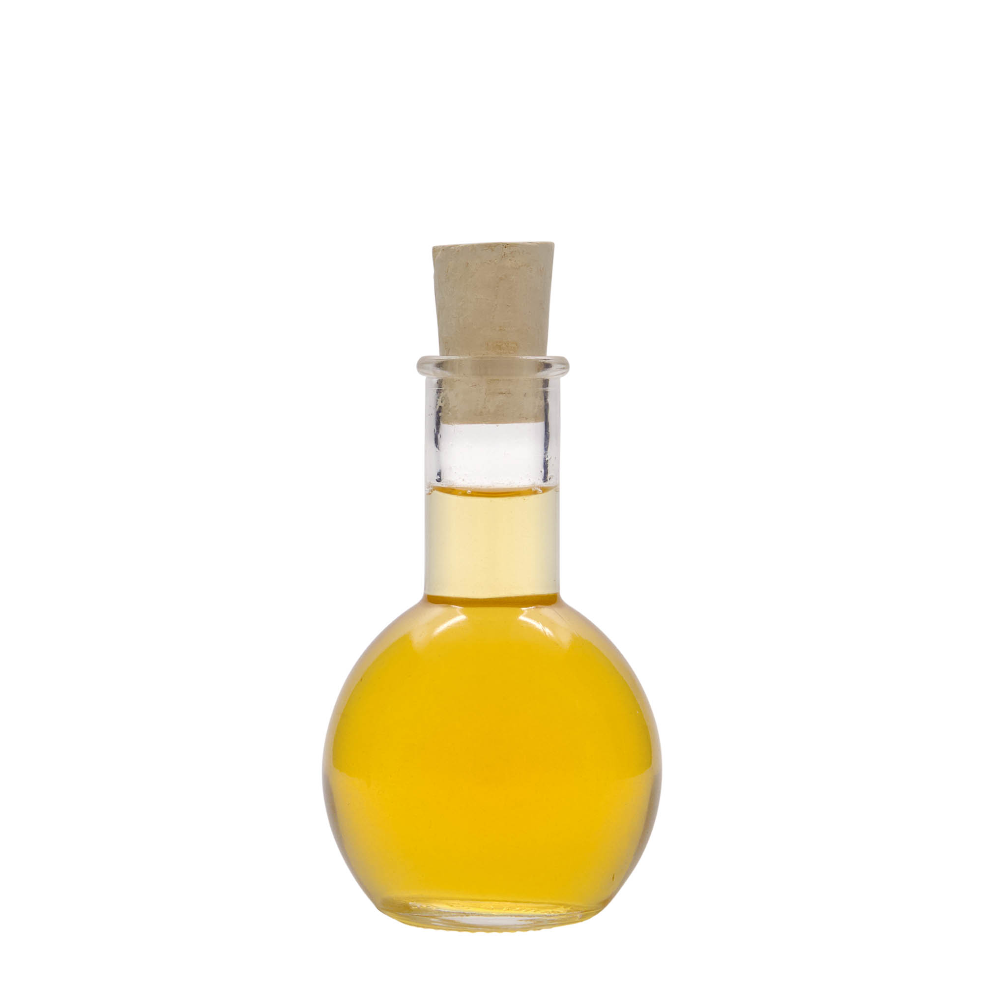 100 ml Glasflasche 'Tulipano', Mündung: Kork 100 ml Glasflasche 'Tulipano', Mündung: Kork