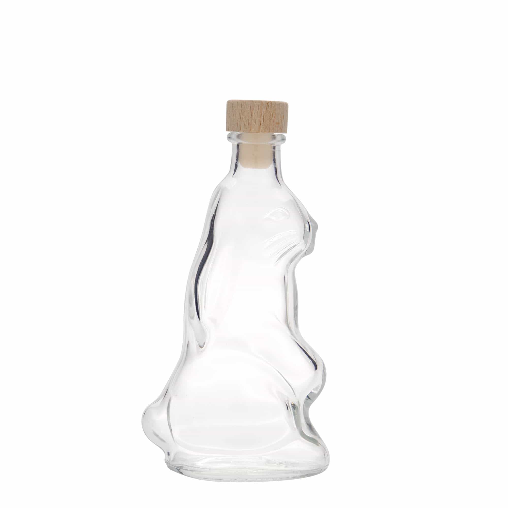 200 ml Glasflasche 'Hase', Mündung: Kork