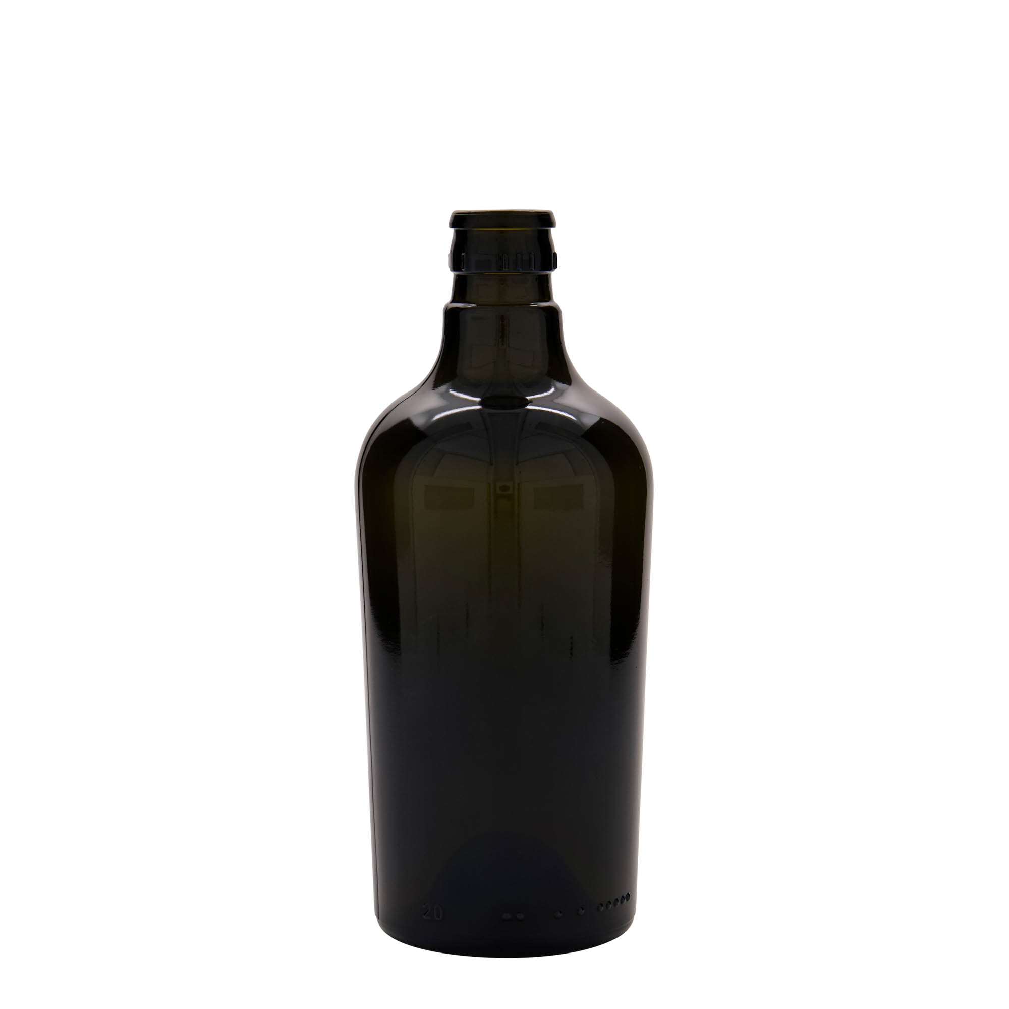 500 ml Essig-/Ölflasche „Oleum“, Glas, antikgrün, Mündung: DOP