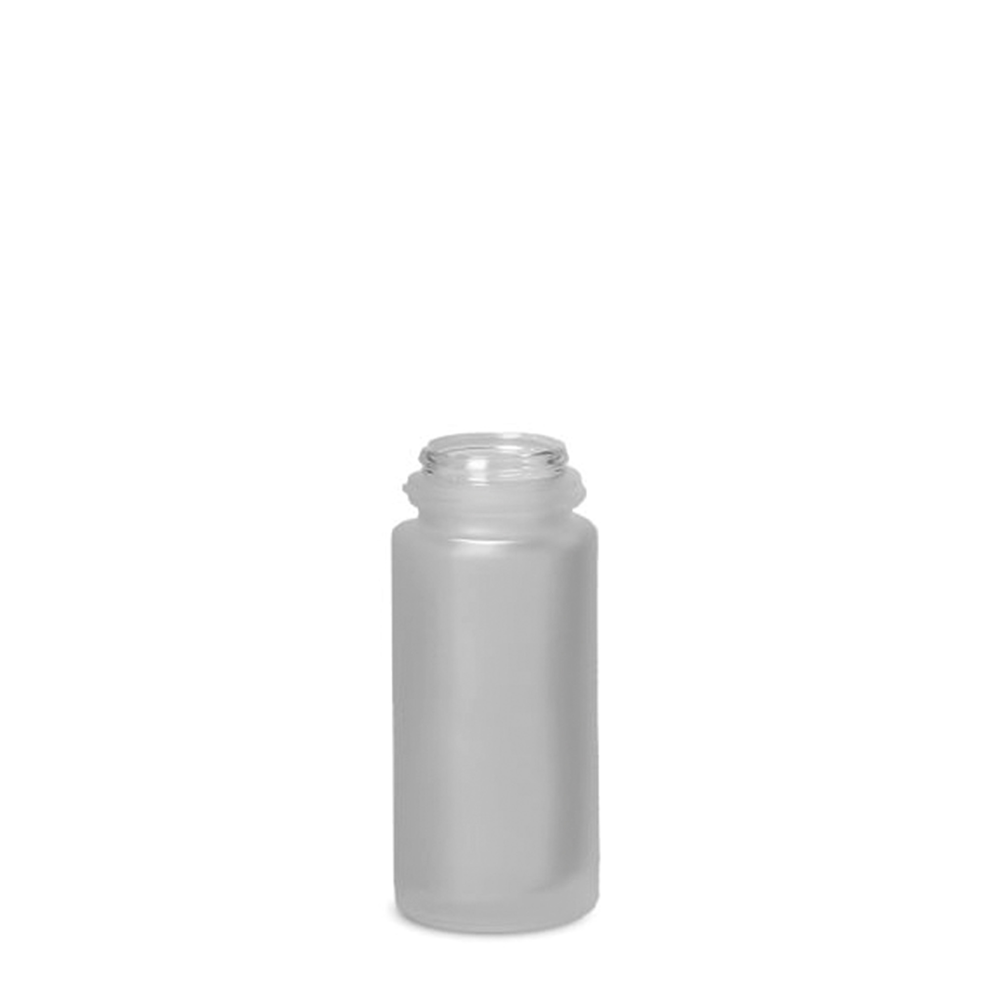 50 ml Roll-On-Flasche, Glas, geeist, Mündung: Schraubverschluss