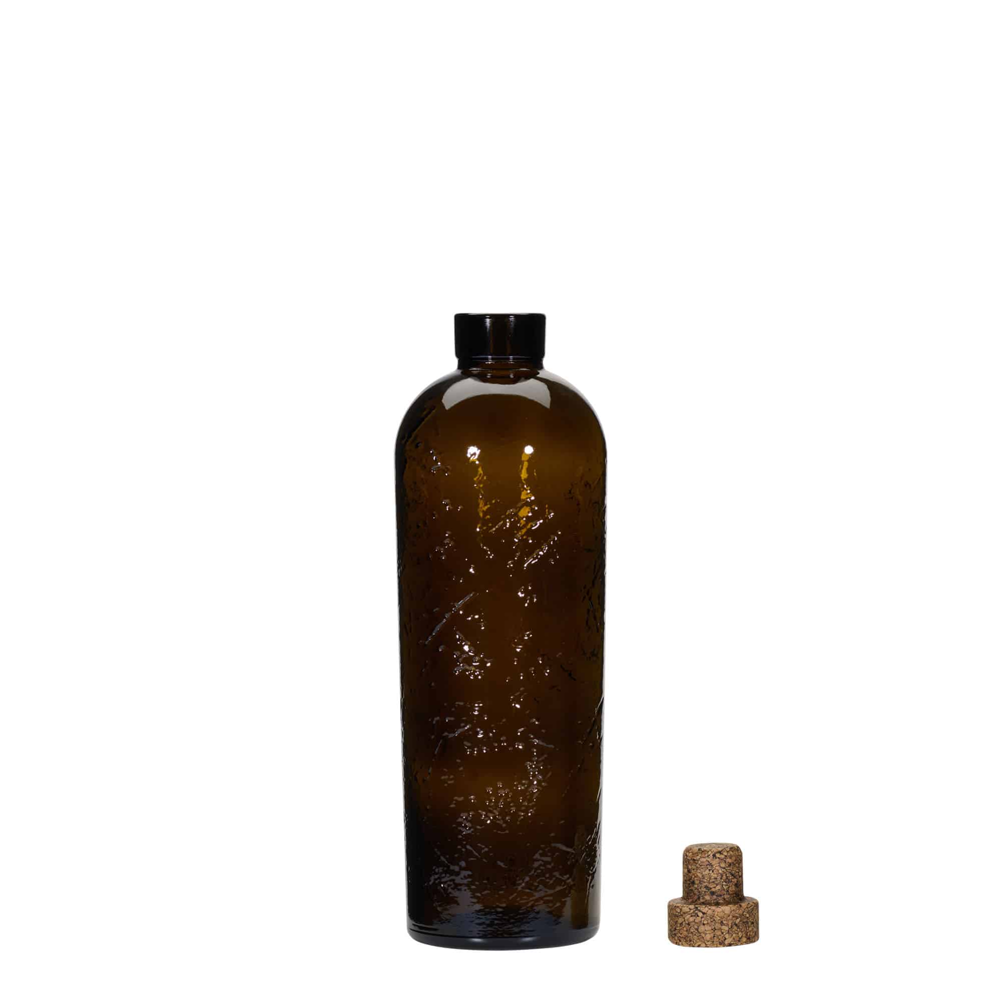 700 ml Wildly Crafted Glasflasche 'Natural', braun, Mündung: Kork