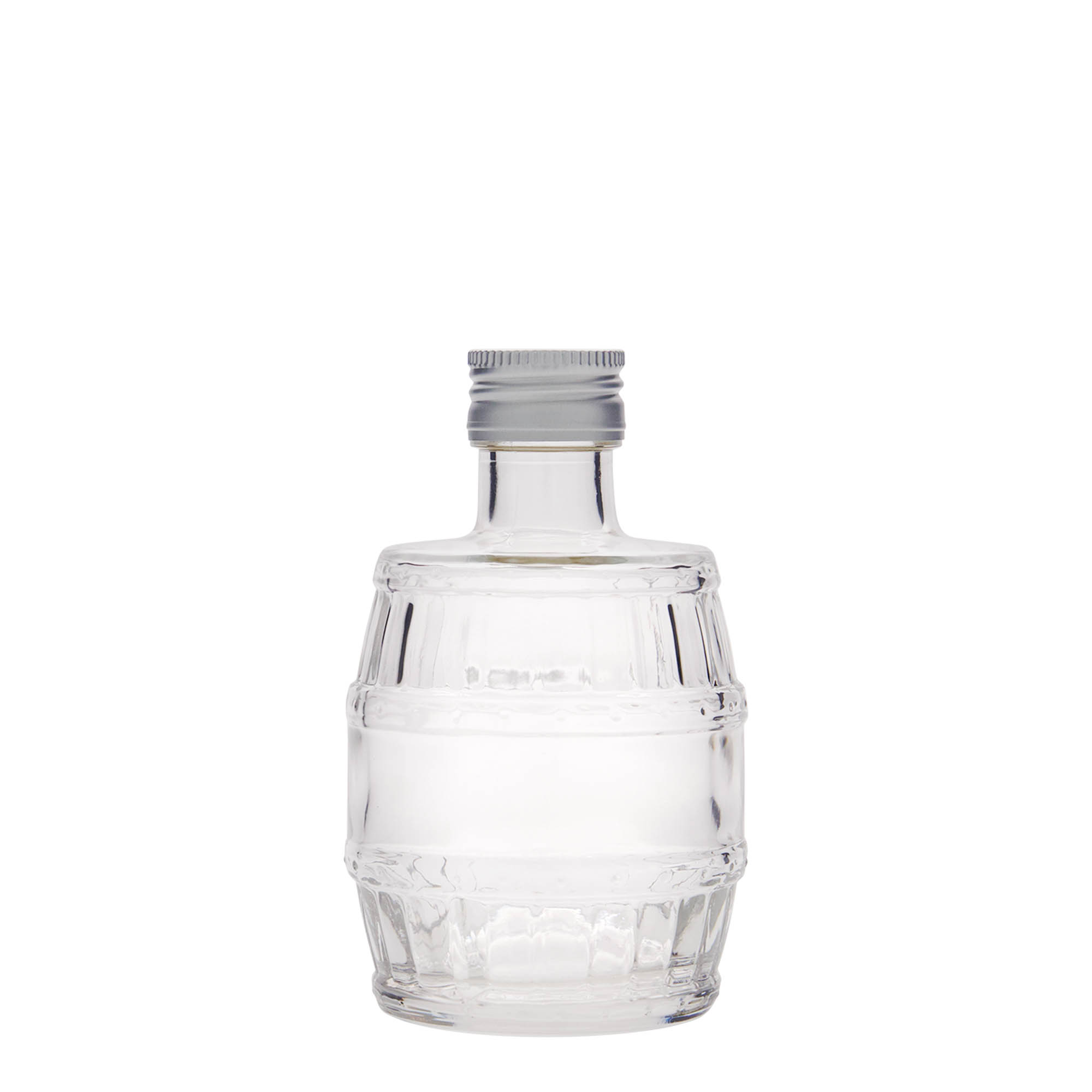 200 ml Glasflasche 'Fass', Mündung: PP 28 200 ml Glasflasche 'Fass', Mündung: PP 28