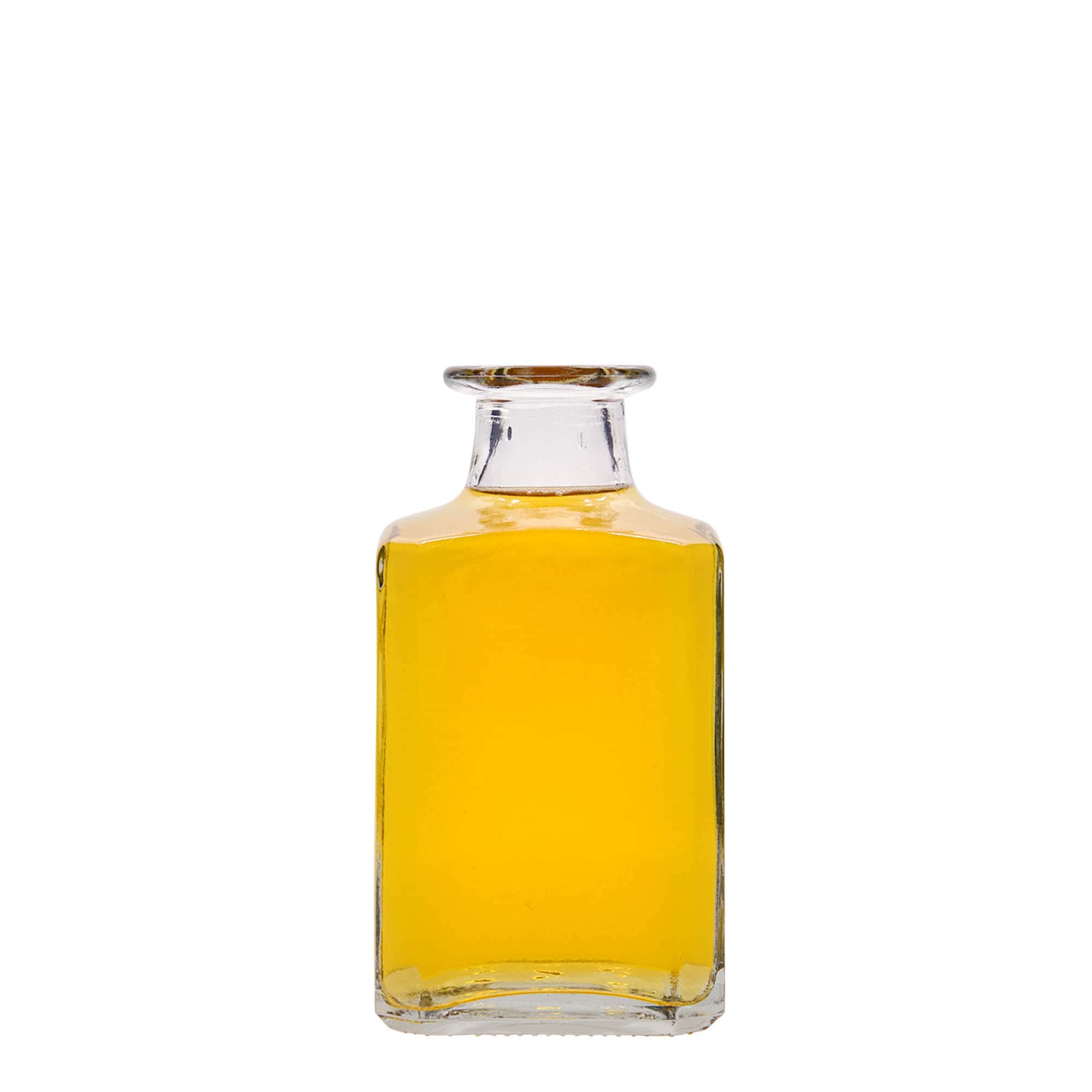 250 ml Glasflasche „Torben“, quadratisch, Mündung: Kork