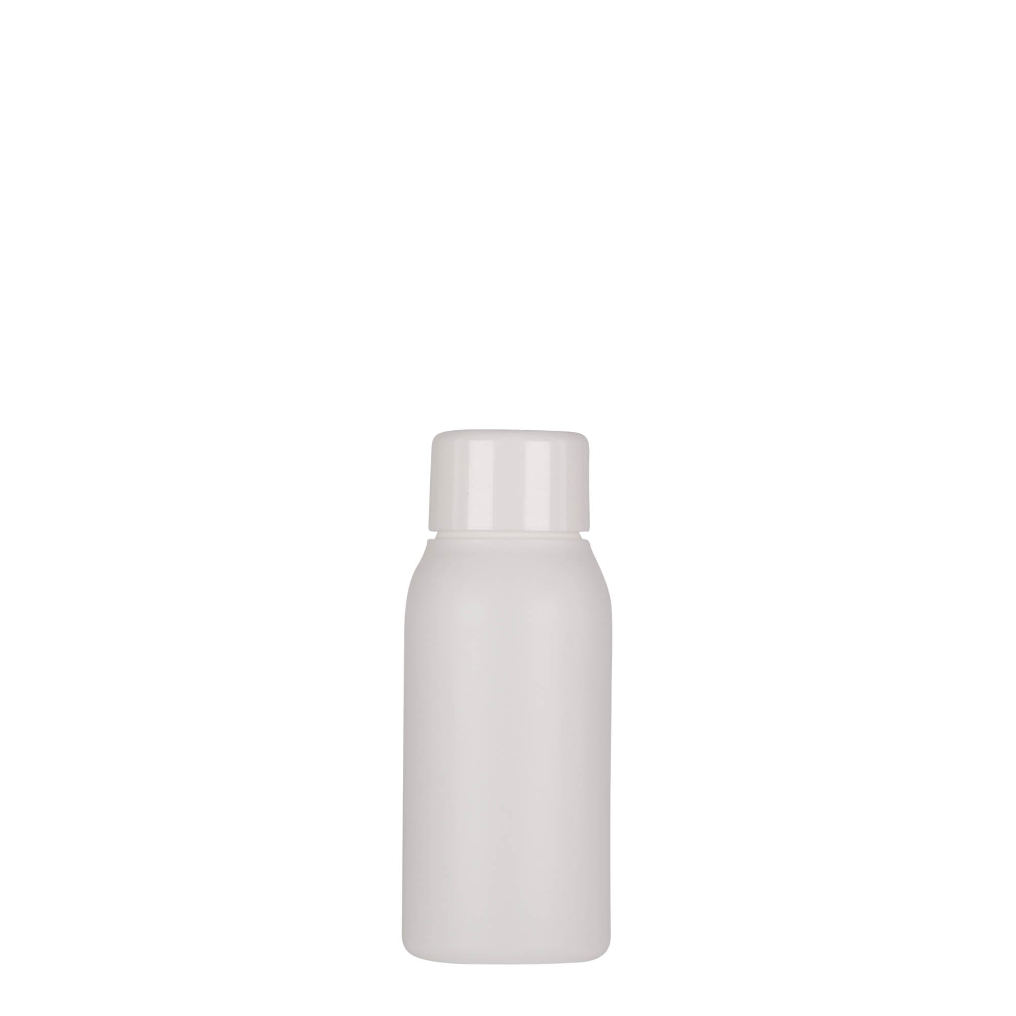 50 ml Kunststoffflasche 'Tuffy', HDPE, weiß, Mündung: 24/410
