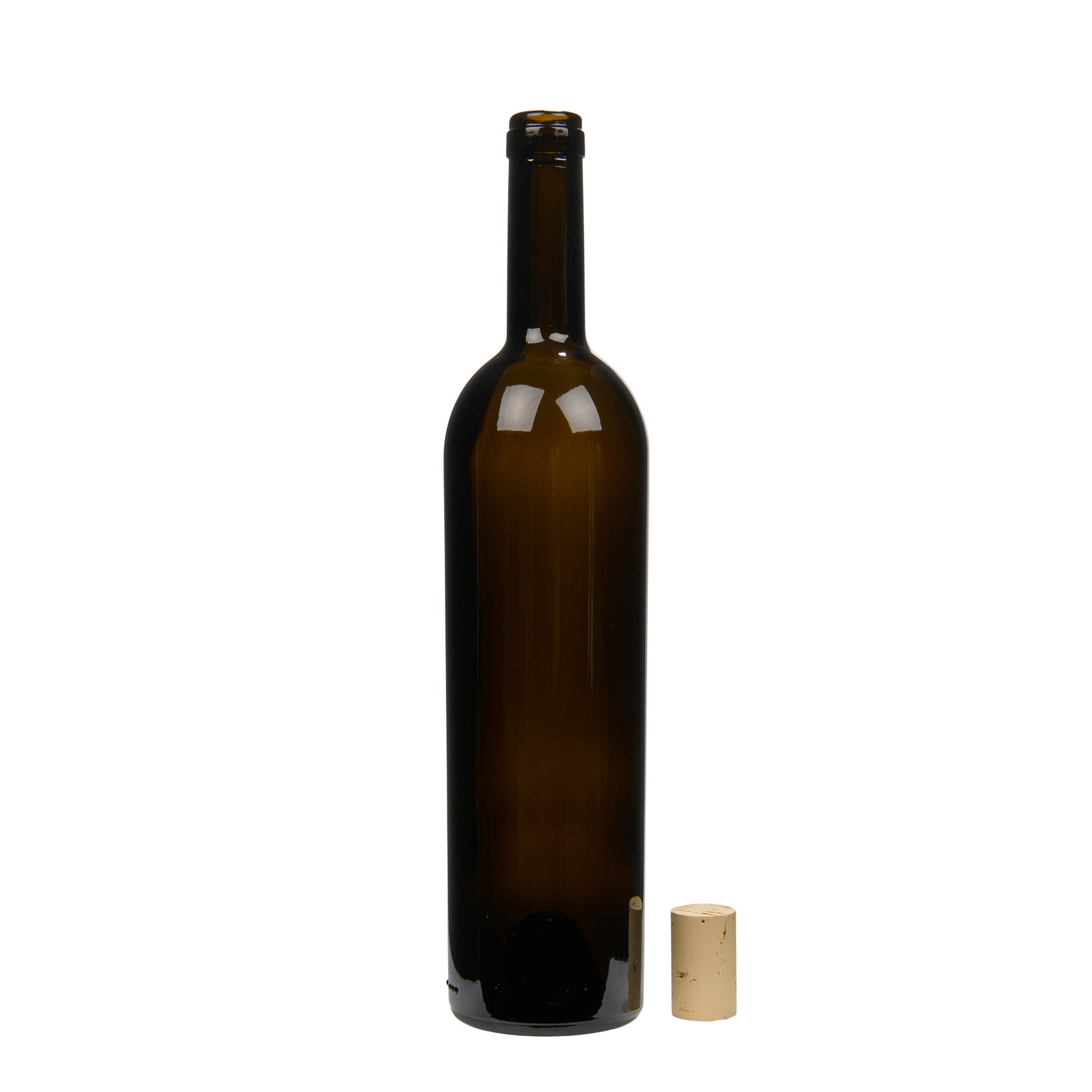 750 ml Weinflasche 'Liberty', antikgrün, Mündung: Kork 750 ml Weinflasche 'Liberty', antikgrün, Mündung: Kork