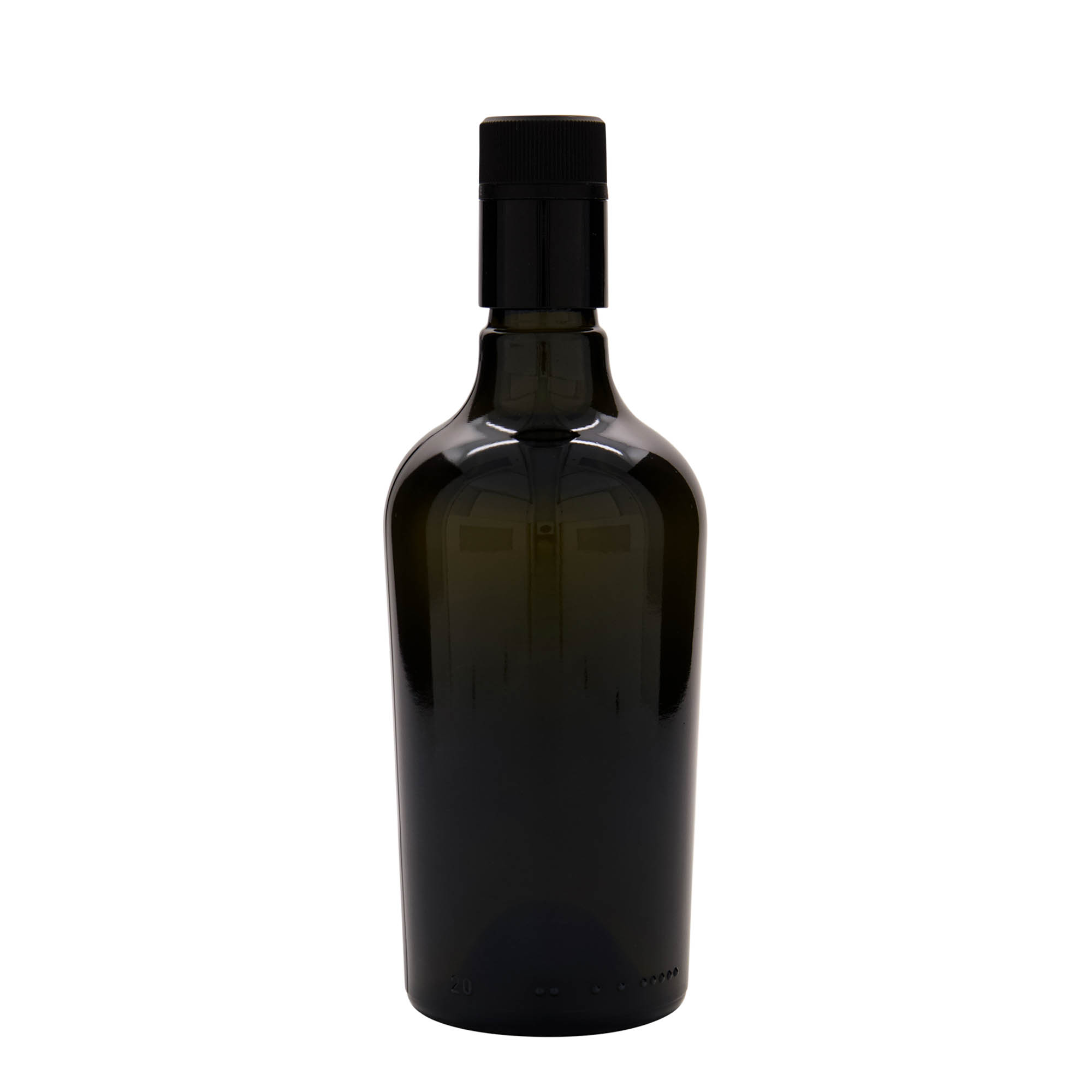500 ml Essig-/Ölflasche „Oleum“, Glas, antikgrün, Mündung: DOP