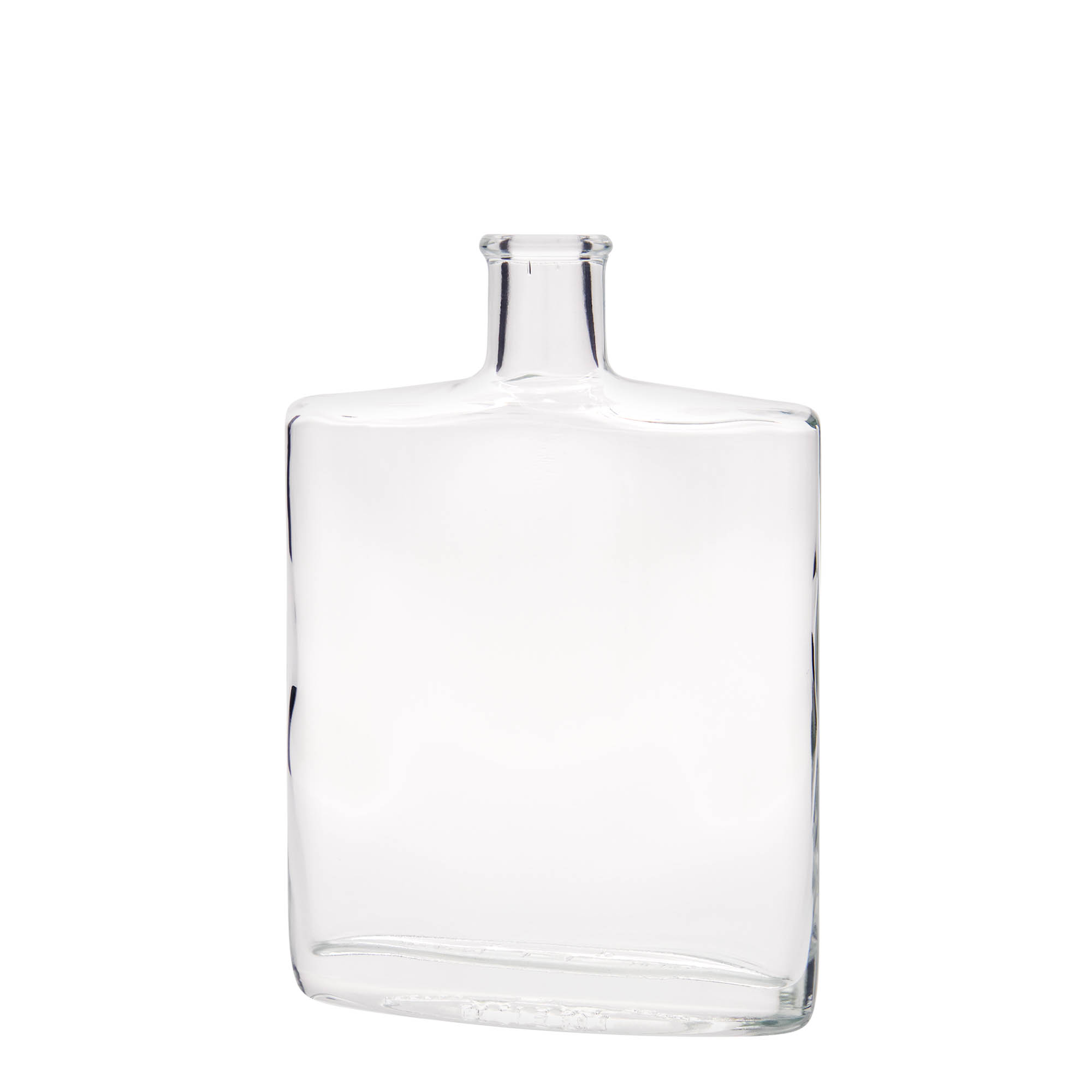 500 ml Glasflasche 'Zorbas', oval, Mündung: Kork 500 ml Glasflasche 'Zorbas', oval, Mündung: Kork