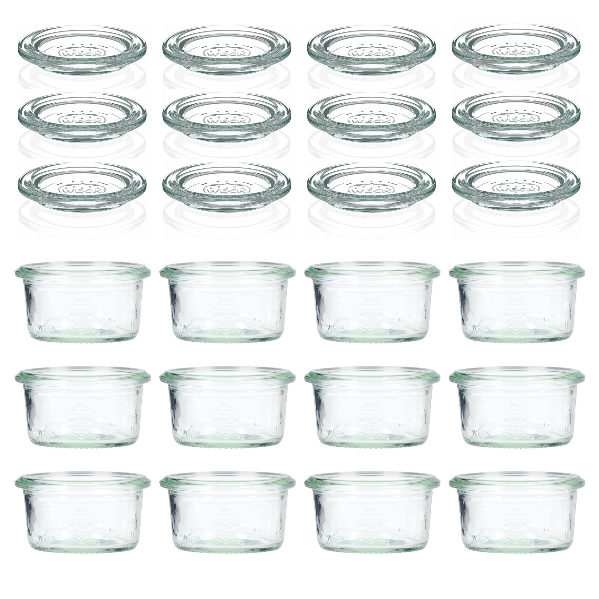 12x 50 ml WECK-Sturzglas mit Glasdeckel RR 60