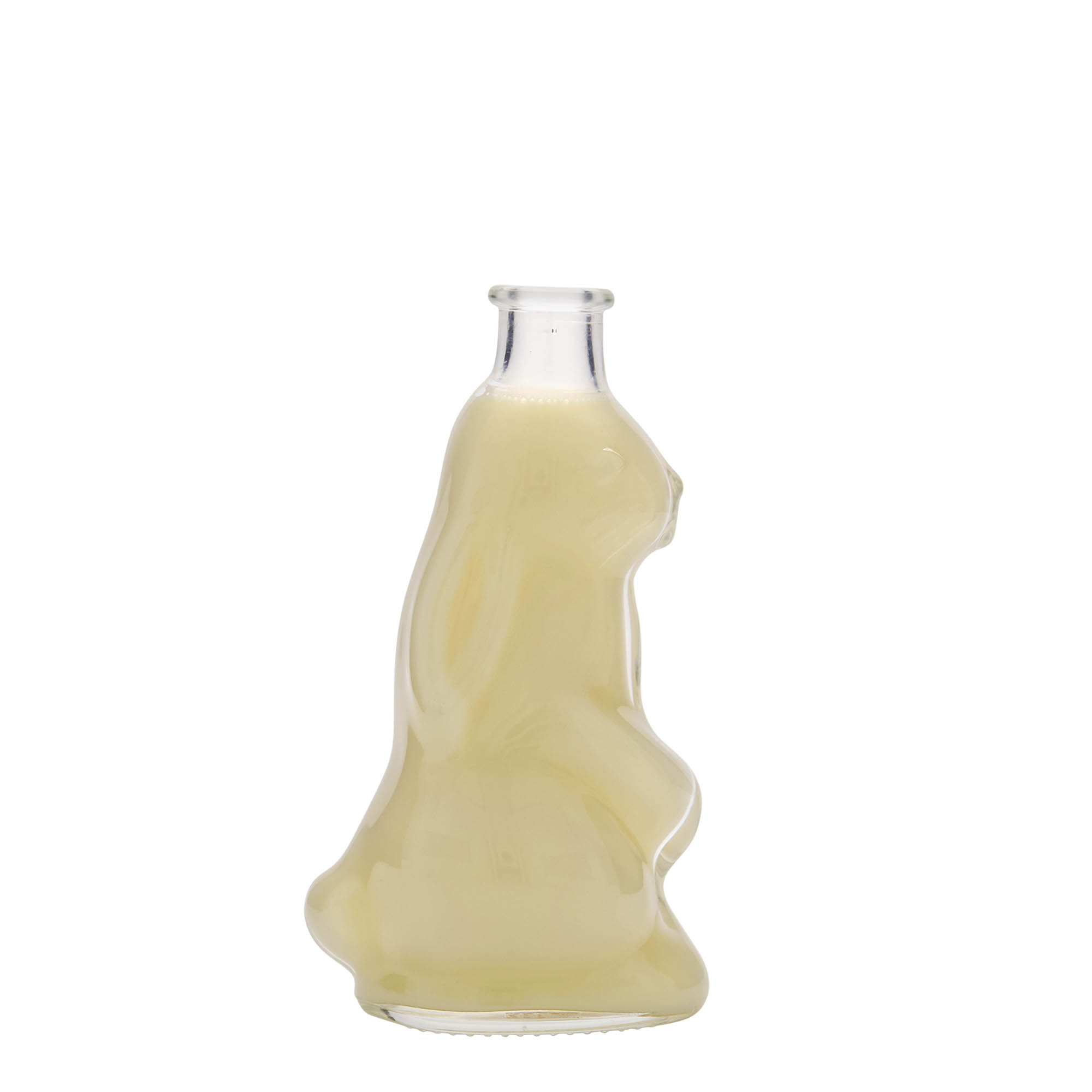 200 ml Glasflasche 'Hase', Mündung: Kork 200 ml Glasflasche 'Hase', Mündung: Kork