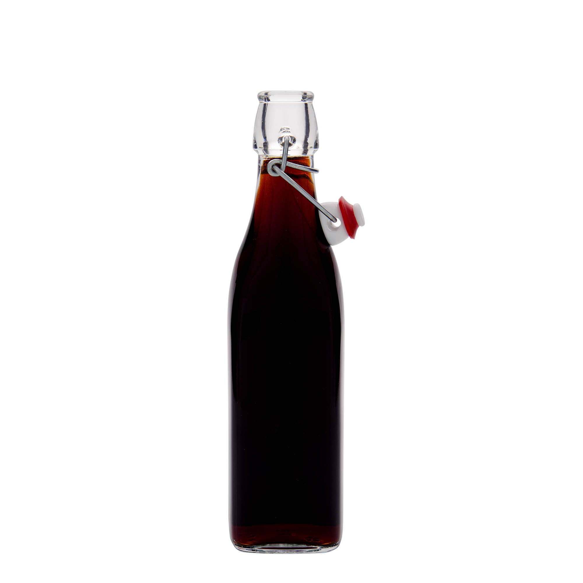 500 ml Glasflasche 'Swing, quadratisch, Mündung: Bügelverschluss 500 ml Glasflasche 'Swing, quadratisch, Mündung: Bügelverschluss