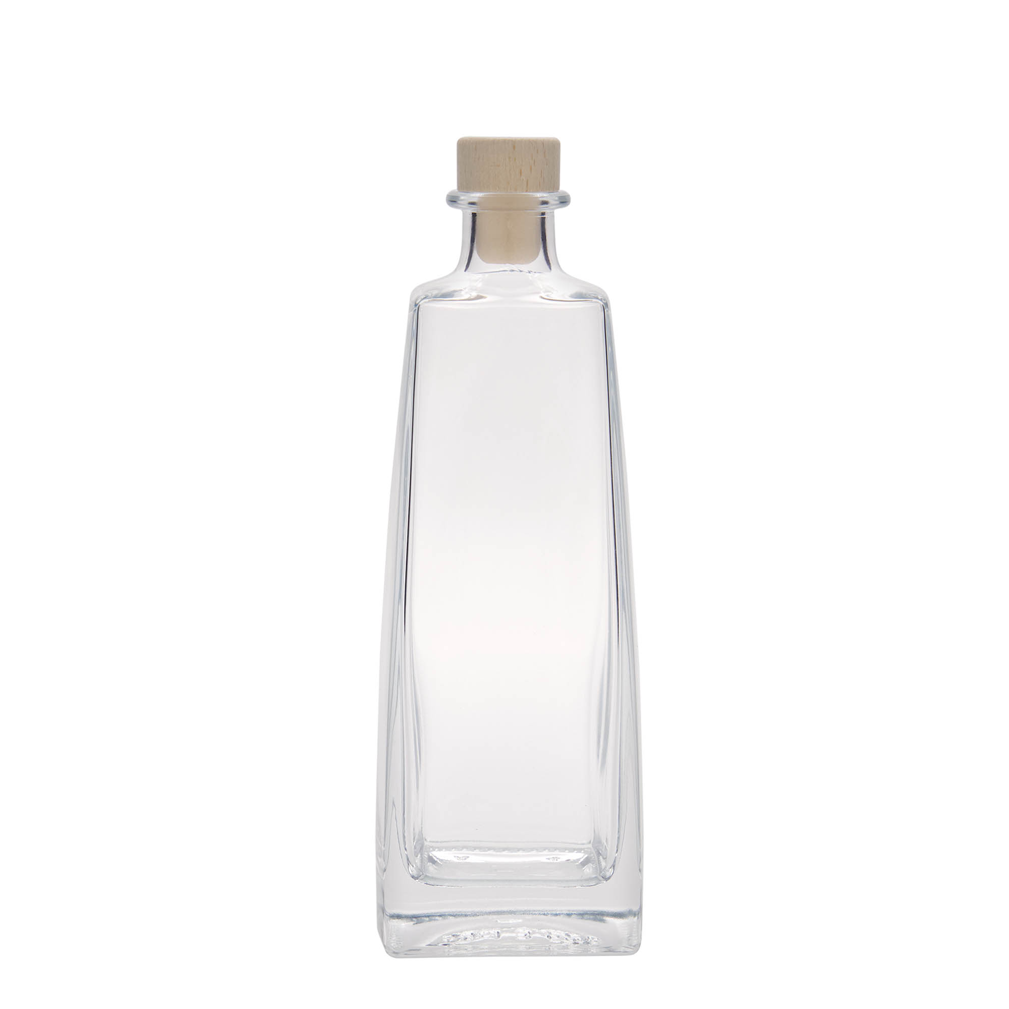 500 ml Glasflasche „Timmy“, rechteckig, Mündung: Kork