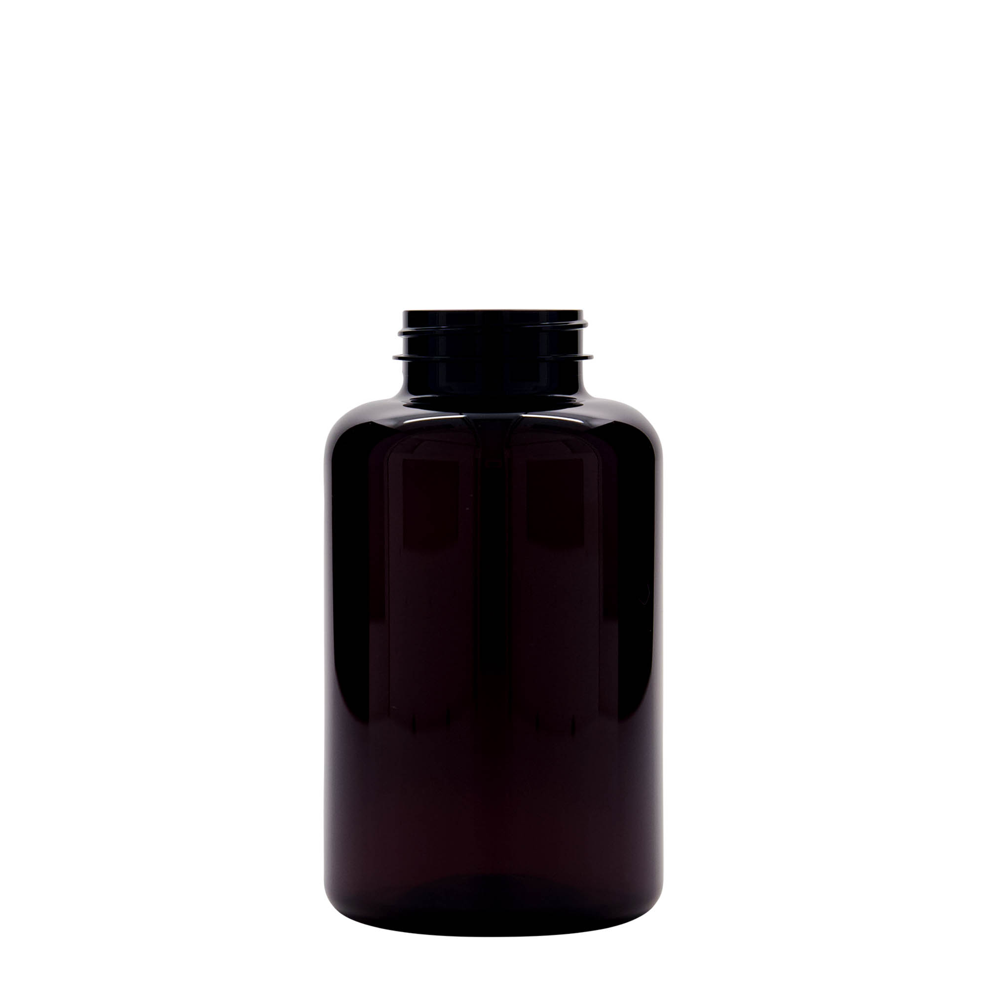 500 ml PET-Packer, Kunststoff, braun, Mündung: 45/400