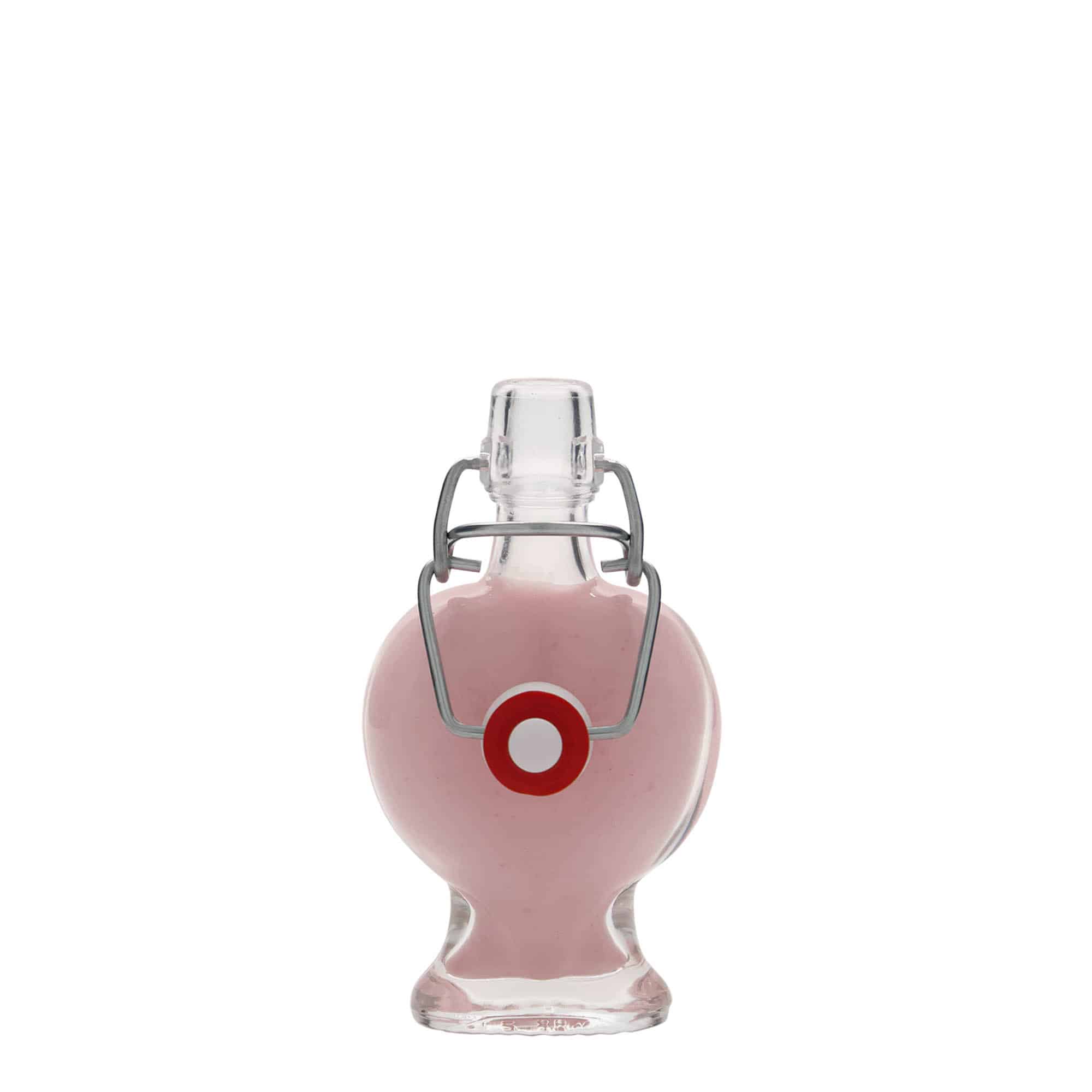 40 ml Glasflasche 'Herz', Mündung: Bügelverschluss 40 ml Glasflasche 'Herz', Mündung: Bügelverschluss