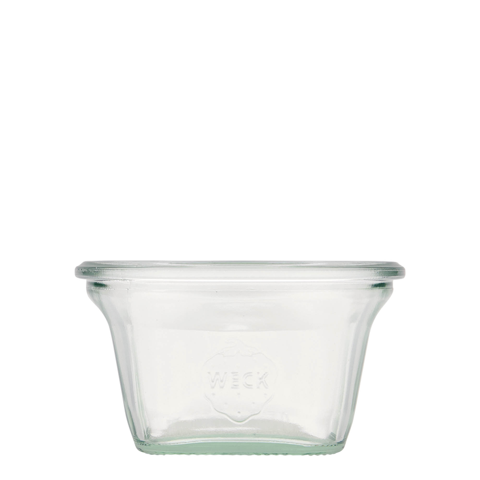 6x 290 ml WECK-Quadroglas mit Glasdeckel RR 100