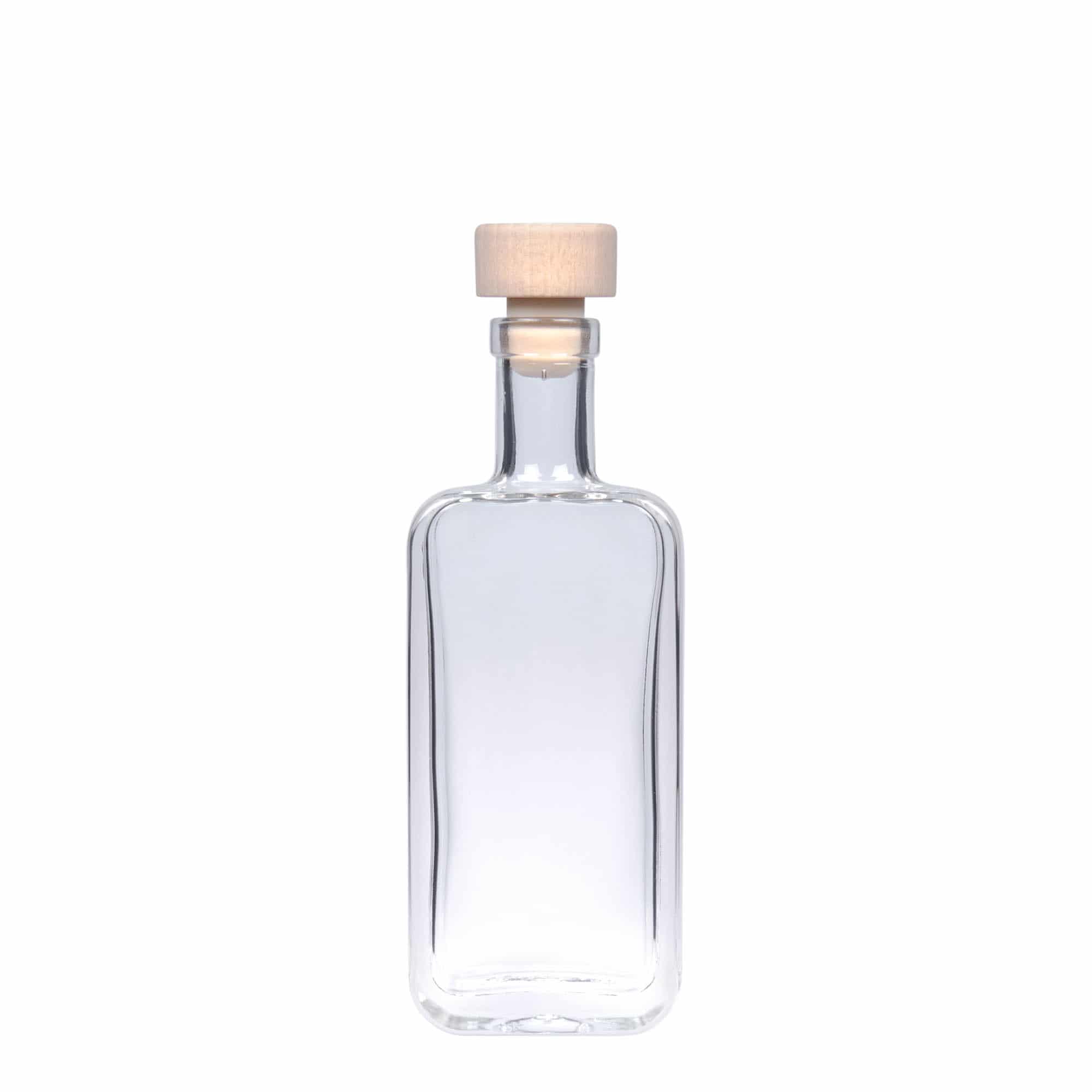 100 ml Glasflasche „Nice“, rechteckig, Mündung: Kork