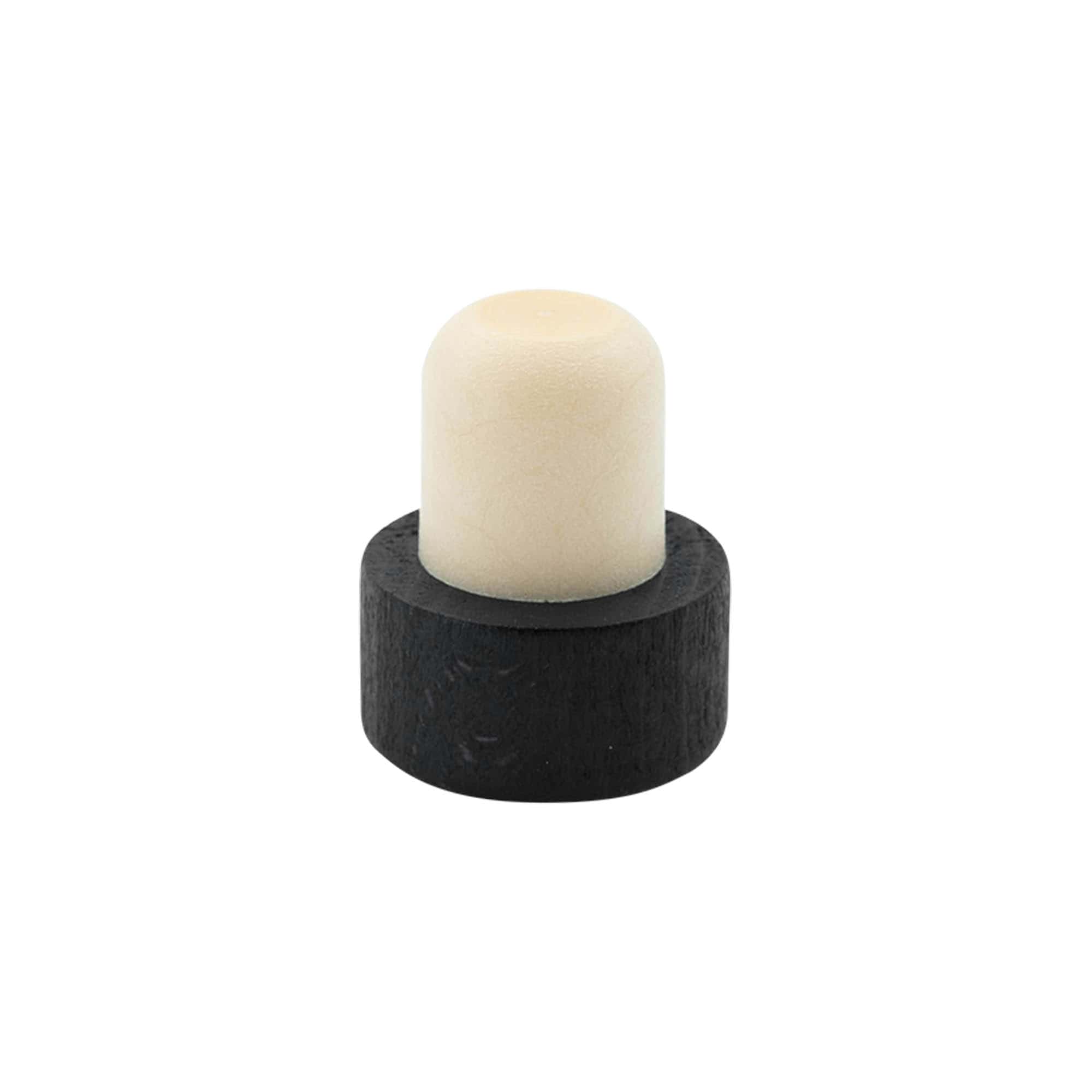 Griffkorken 19 mm, Holz/Kunststoff, schwarz, für Mündung: Kork